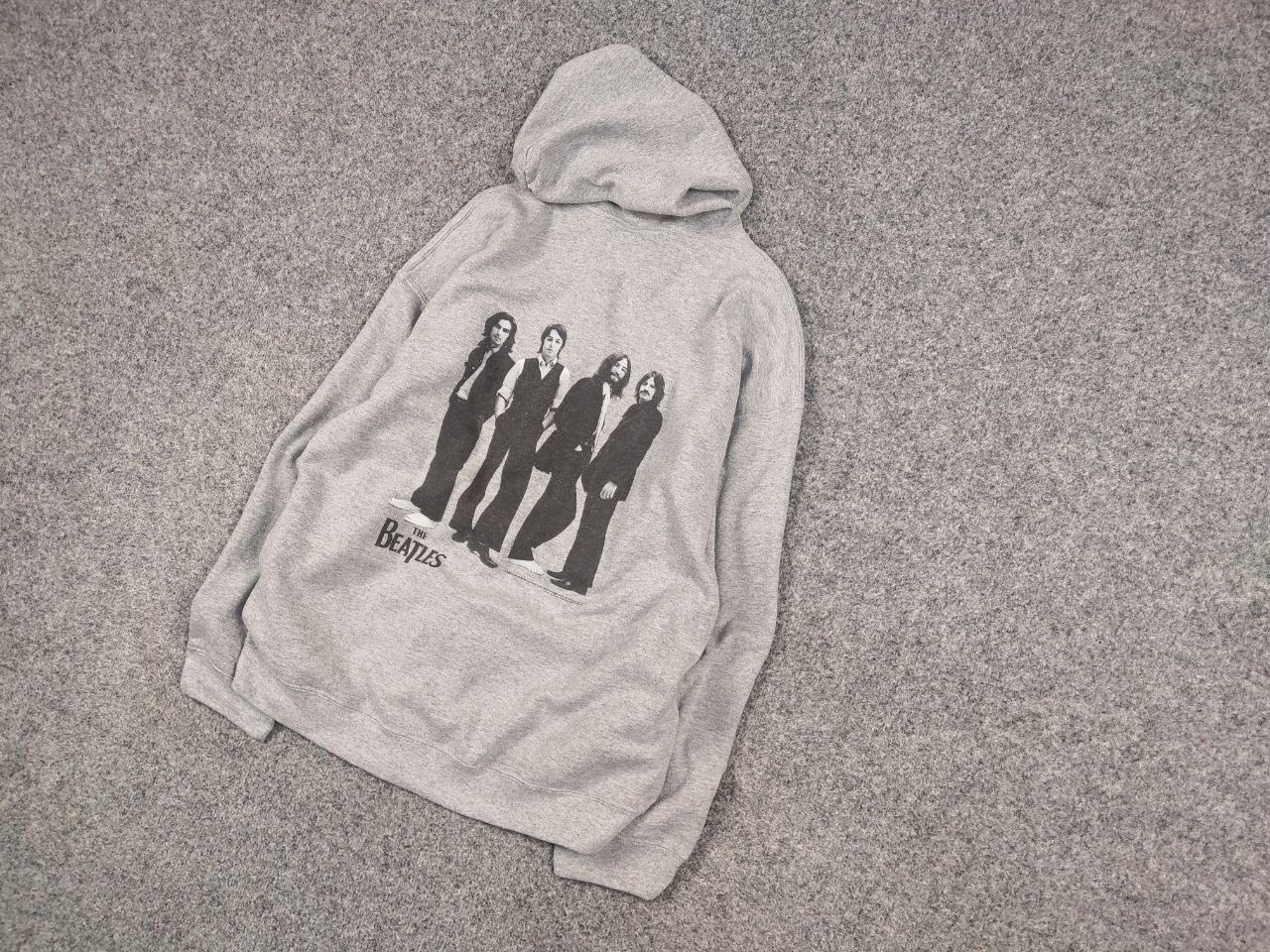 Band Tees Vintage The Beatles Band Logo Blank Gray Zip Hoodie Size US M / EU 48-50 / 2 - 3 Thumbnail