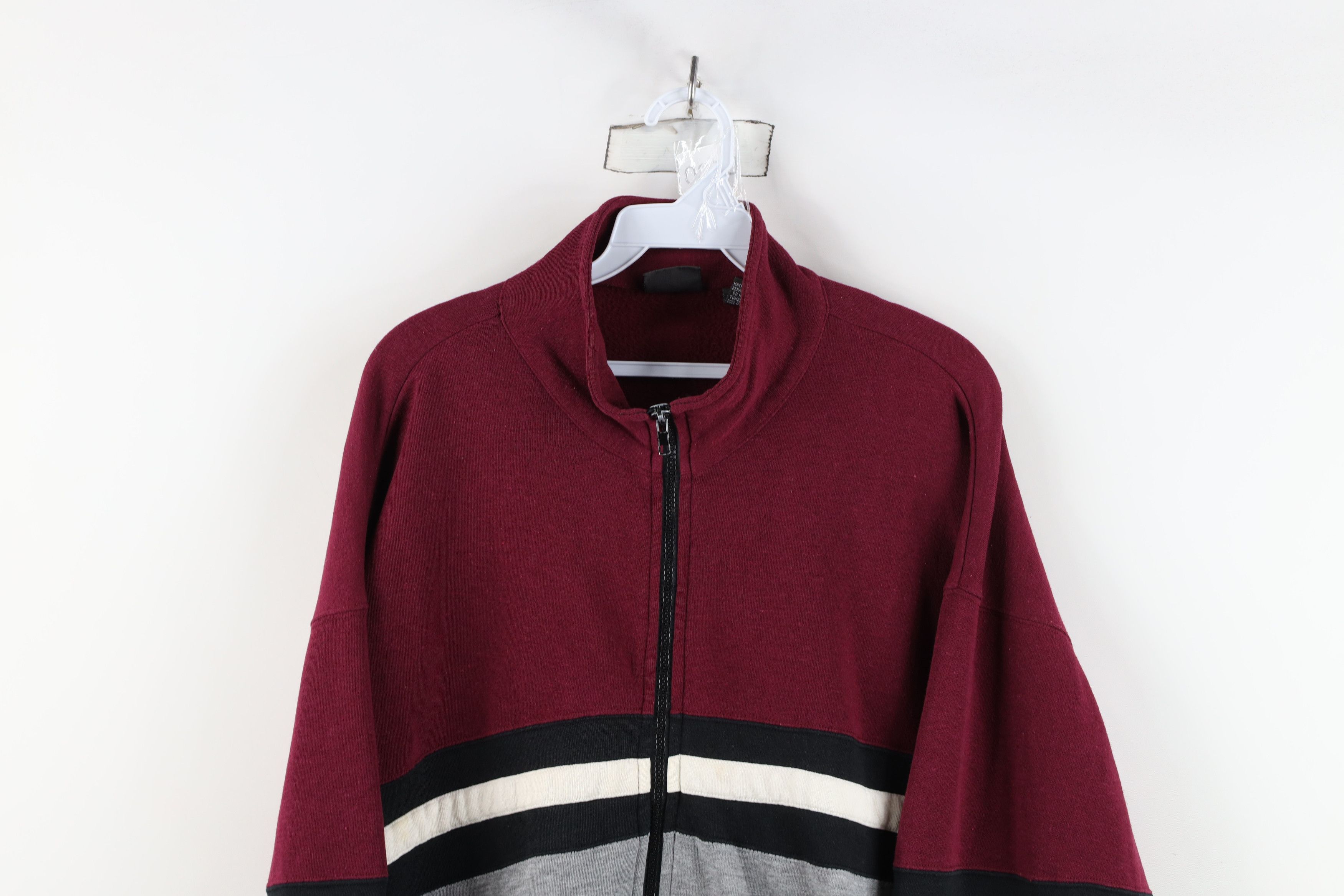 Vintage Vintage 90s Streetwear Striped Block Tennis Track Jacket Size US L / EU 52-54 / 3 - 2 Thumbnail