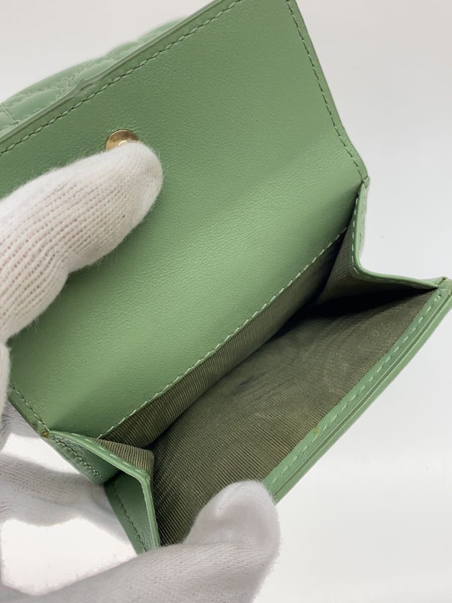 Dior Dior Leather Tri-Fold Wallet Green With Box Size ONE SIZE - 5 Thumbnail