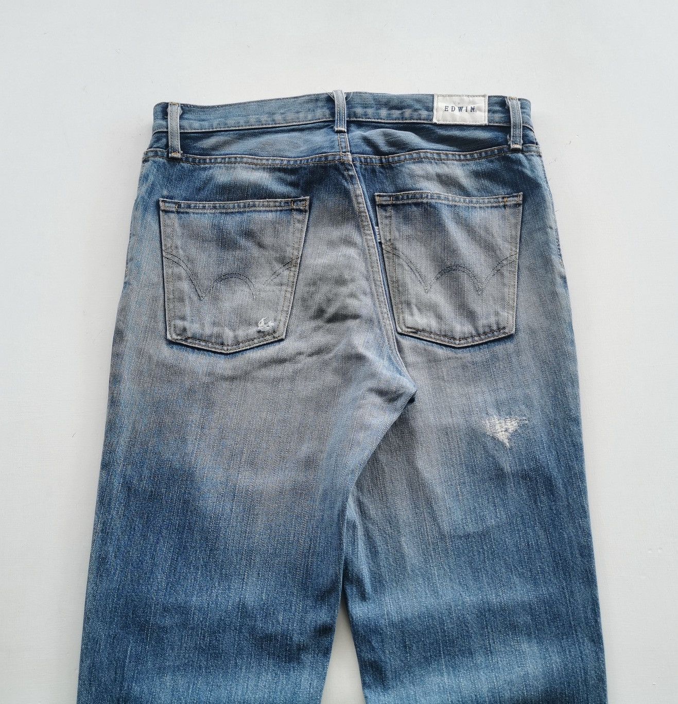 Edwin Edwin White Label KS0003 Distressed Denim Shorts Size US 32 / EU 48 - 6 Thumbnail