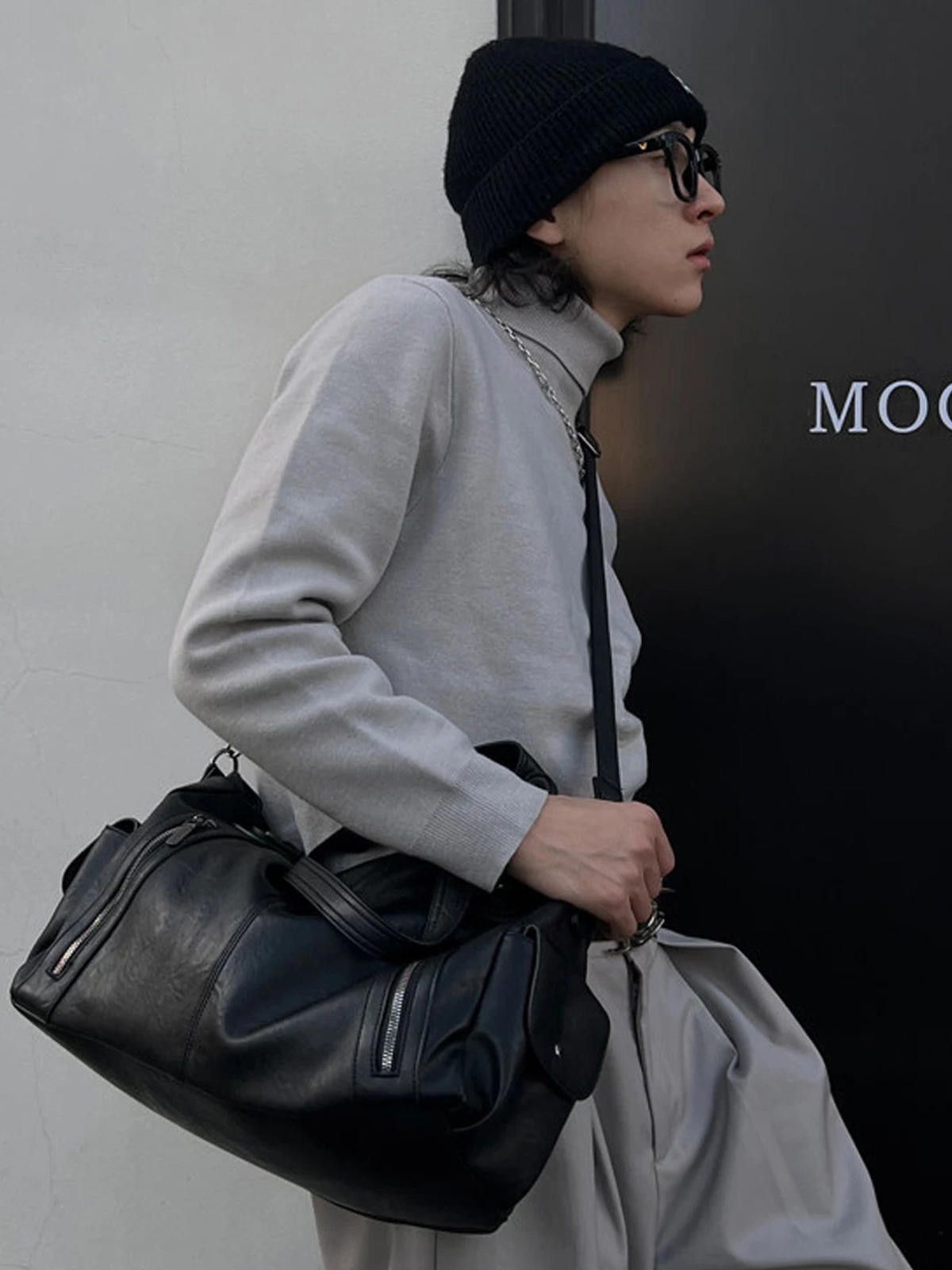 Leather Vintage Underarm Crossbody Tote | PU Leather Size ONE SIZE - 5 Thumbnail