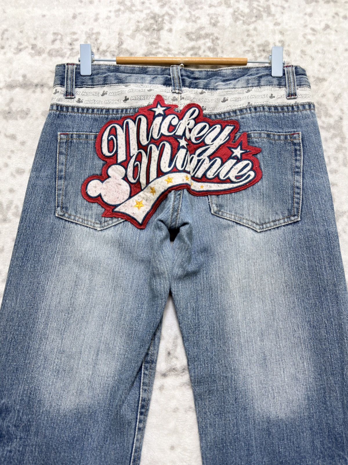 Disney Vintage Disney Mickey Patch Denim 90s Graphic Jeans Size US 30 / EU 46 - 12 Thumbnail