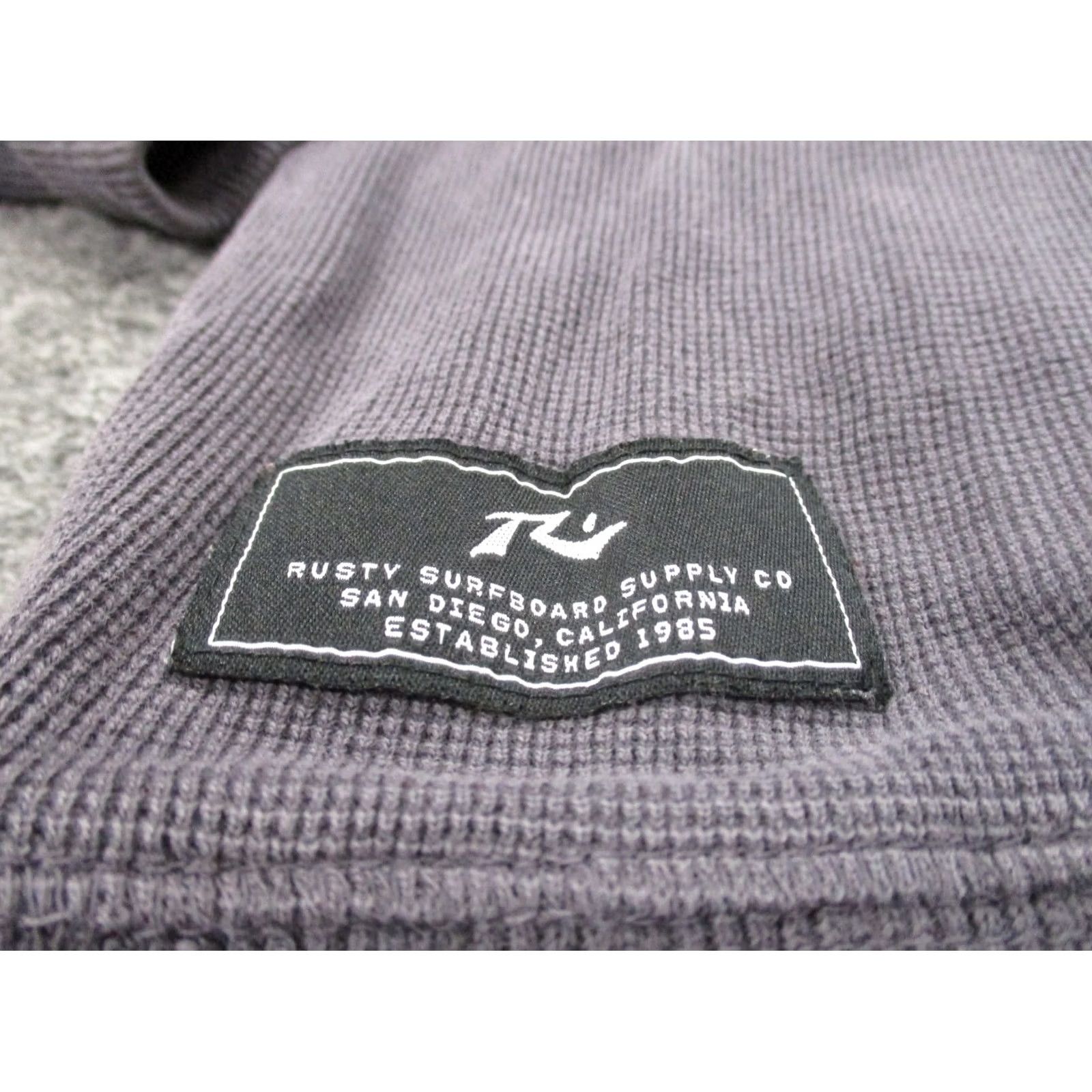 Rusty Rusty Shirt Mens L Gray Henley Outdoors Workwear Casual Textured Size US L / EU 52-54 / 3 - 6 Thumbnail