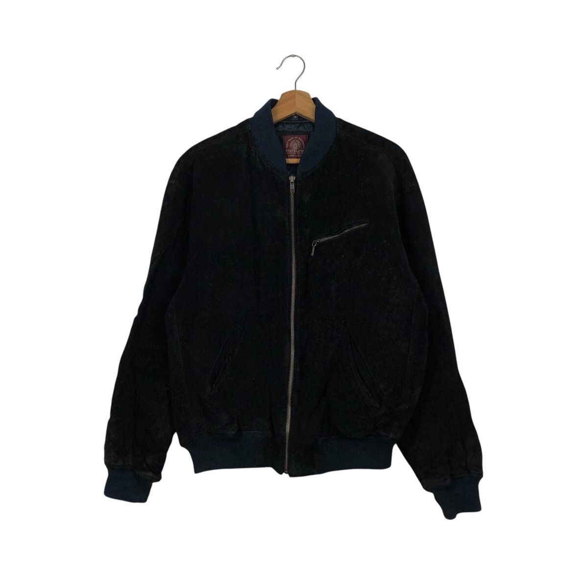 Japanese Brand 📌Vtg Suede Leather Bomber Jacket Kearney House Issey Miyake Size US M / EU 48-50 / 2 - 2 Thumbnail