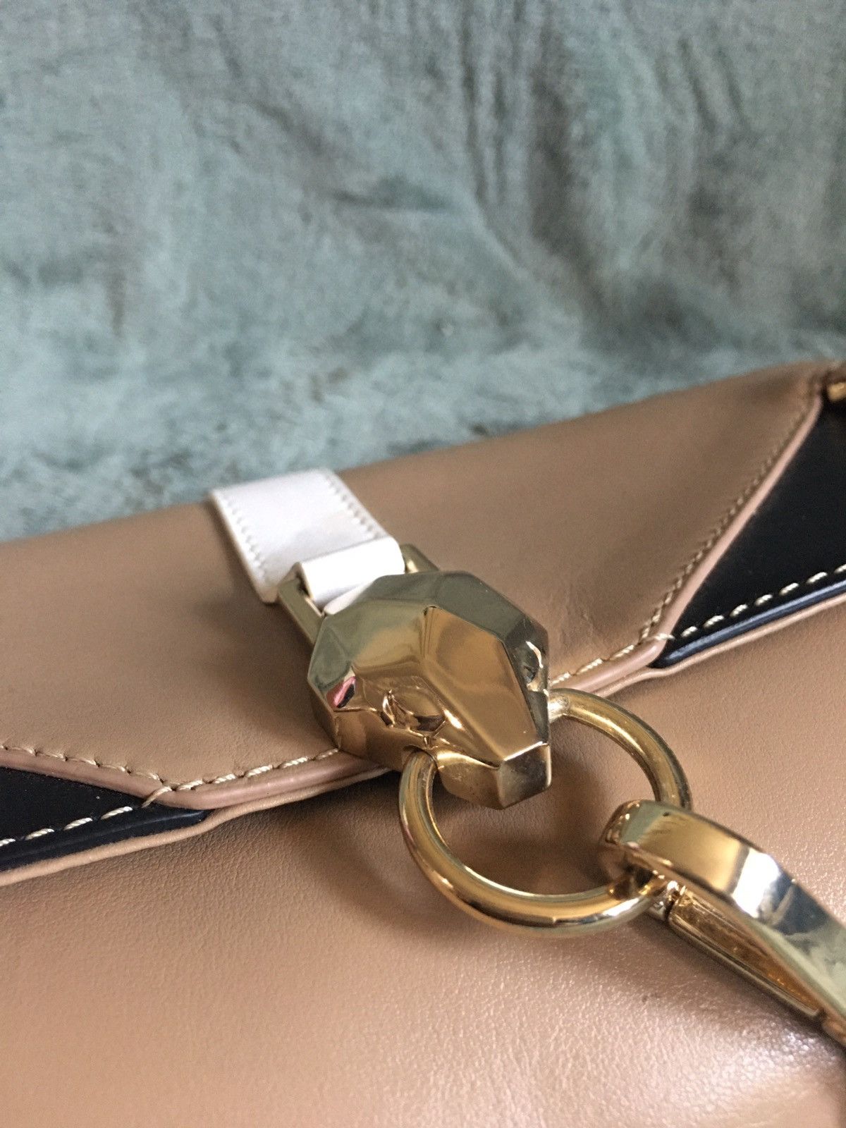 Just Cavalli Just Cavalli Snake Head Design Leather Clutch Handle Bag Size ONE SIZE - 7 Thumbnail