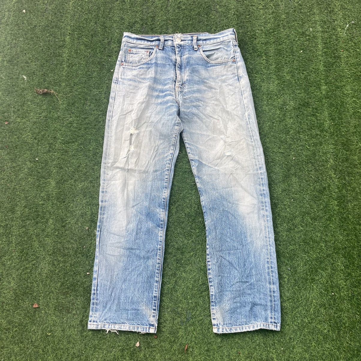 Levi's LEVI’S BIG E 502 XX SELVEDGE DISTRESSED JEANS Size US 33 - 1 Thumbnail