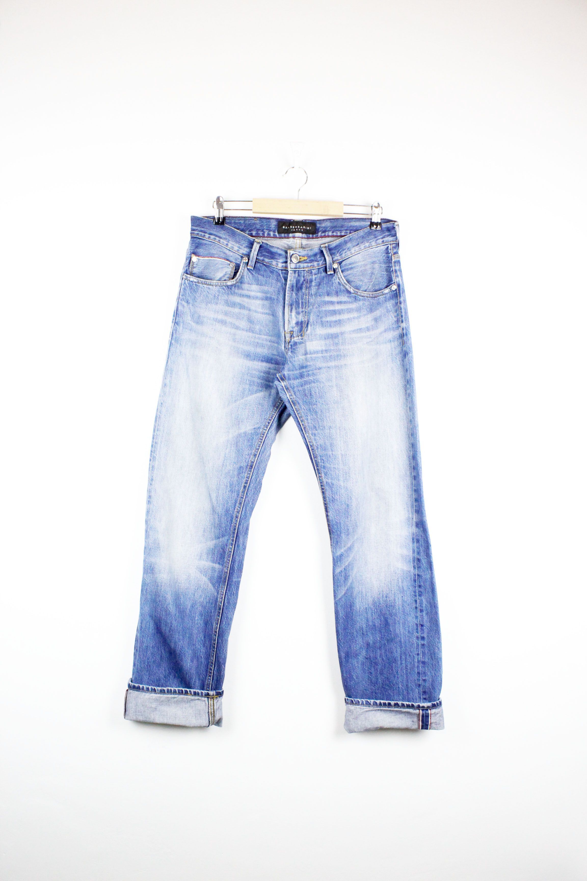 Baldessarini × Self Edge Baldessarini Washed Blue Jeans Selvedge Denim Pants Size US 33 - 1 Thumbnail