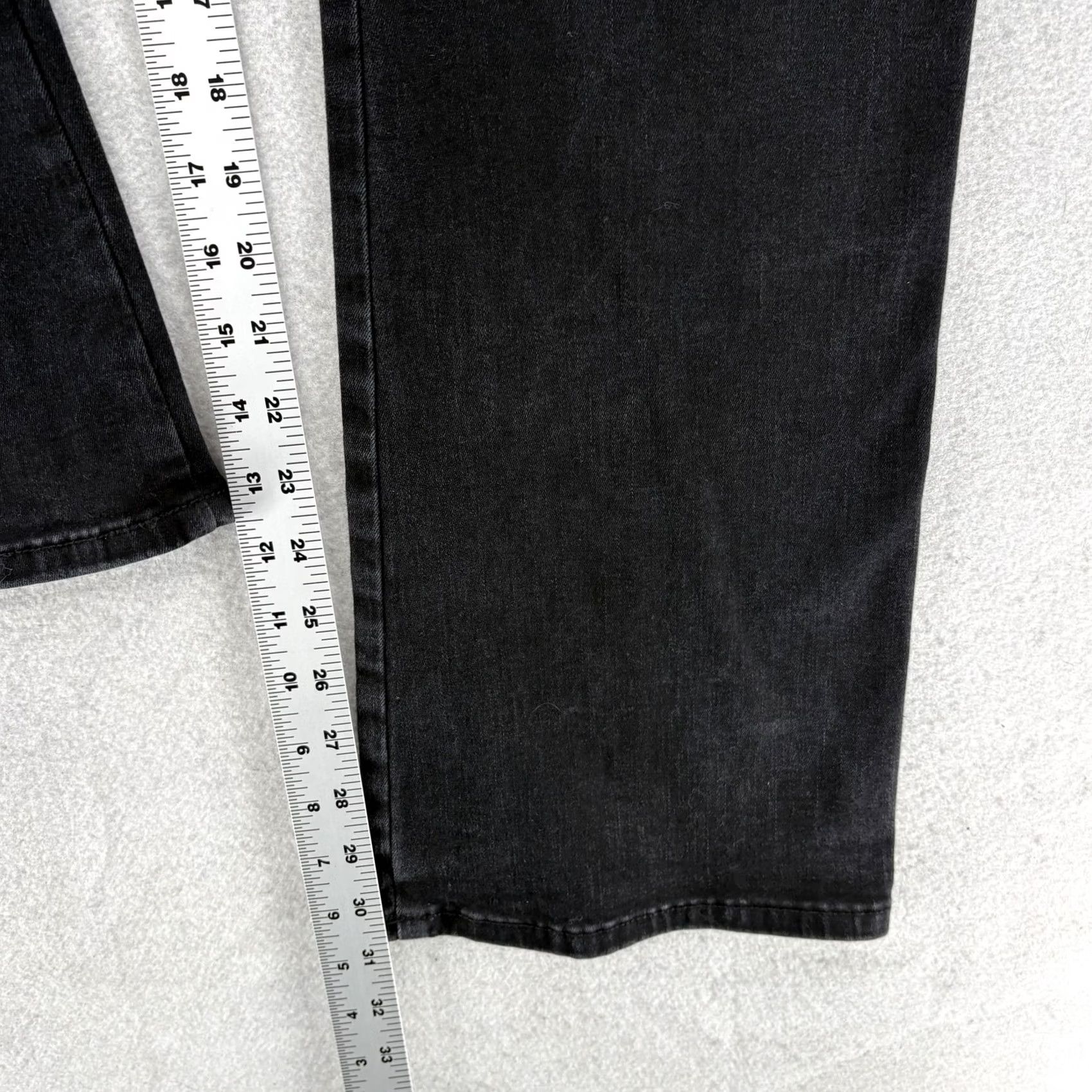 NYDJ NYDJ Womens 12 Slim Bootcut Jeans Black Charcoal Wash High Rise Stretch Shaping Size 34" / US 12 / IT 48 - 7 Thumbnail