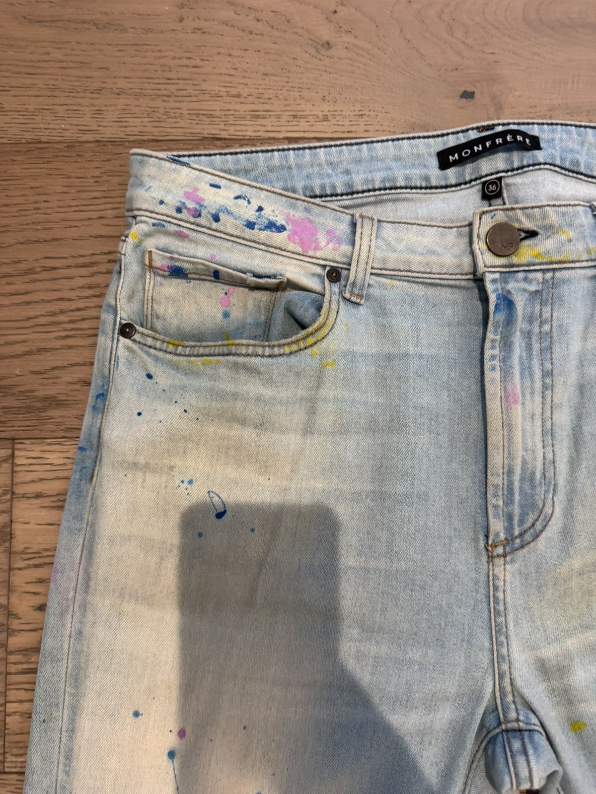 MONFRERE Monfrère Slim Fit Light Wash Jeans 36 Size US 36 / EU 52 - 6 Thumbnail