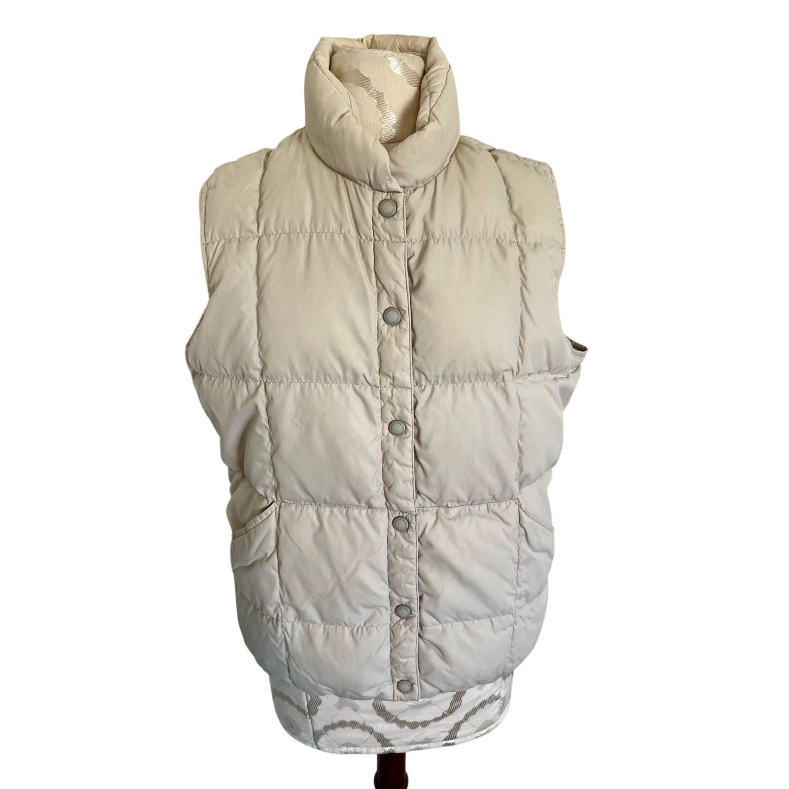 Lands' End Lands’ End Full Button Sleeveless Puffer Vest Medium Size M / US 6-8 / IT 42-44 - 1 Thumbnail