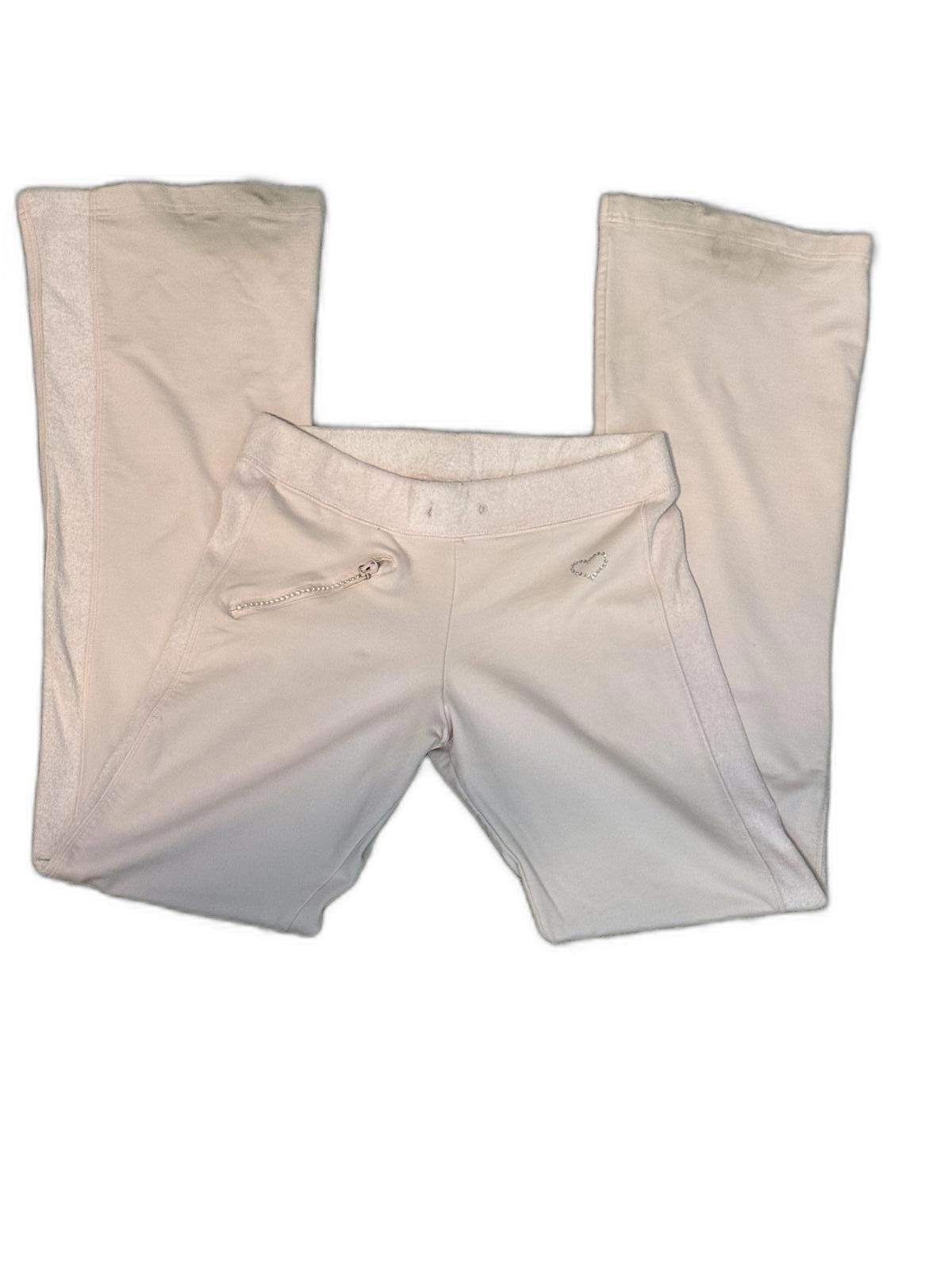 Designer Vintage 2000s LA Kitty Soft Pink Flare leg Sweatpants Size 28" / US 6 / IT 42 - 7 Thumbnail