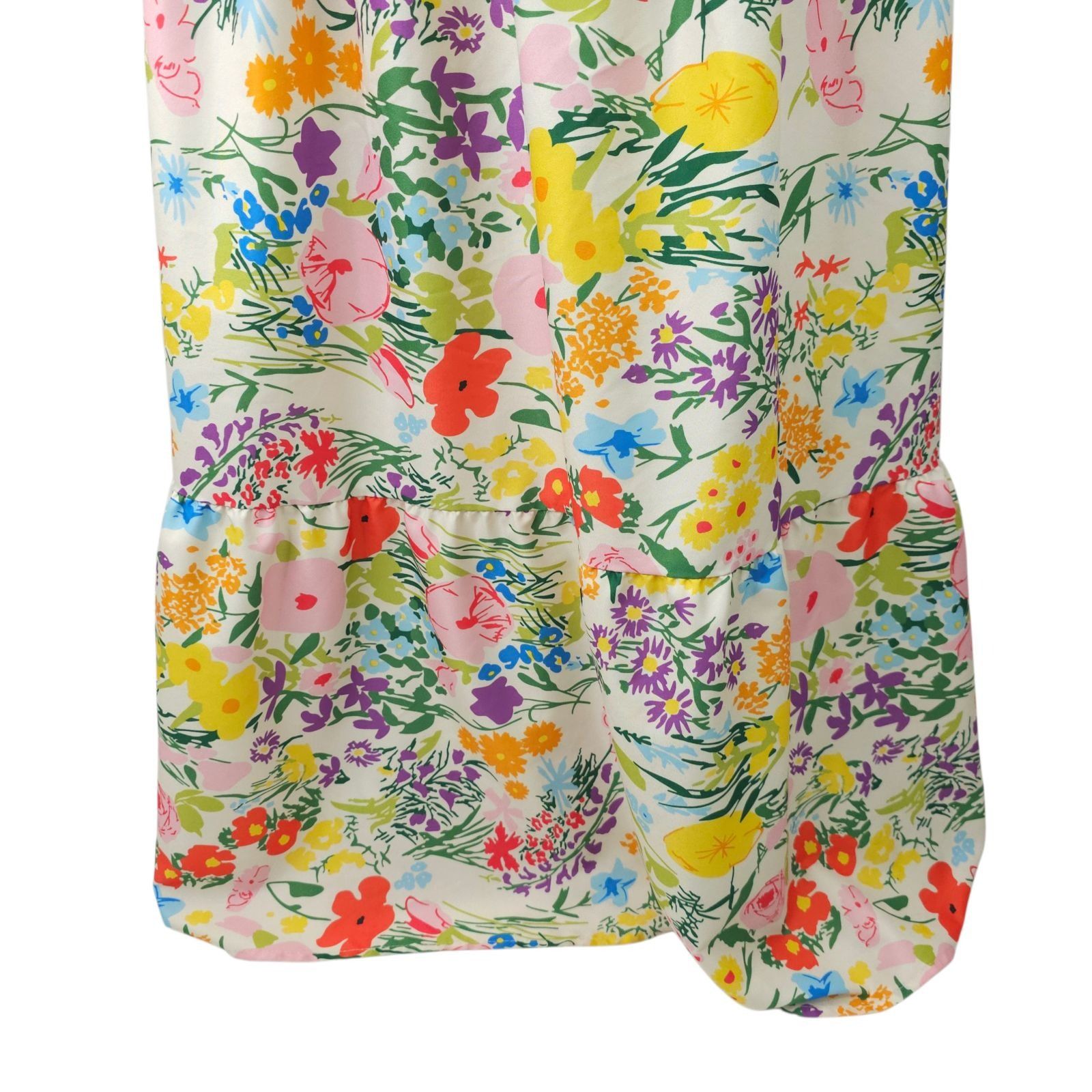 Other Sunday Up Maxi Dress L Floral Shirred Bodice Puff Sleeves Size L / US 10 / IT 46 - 20 Thumbnail