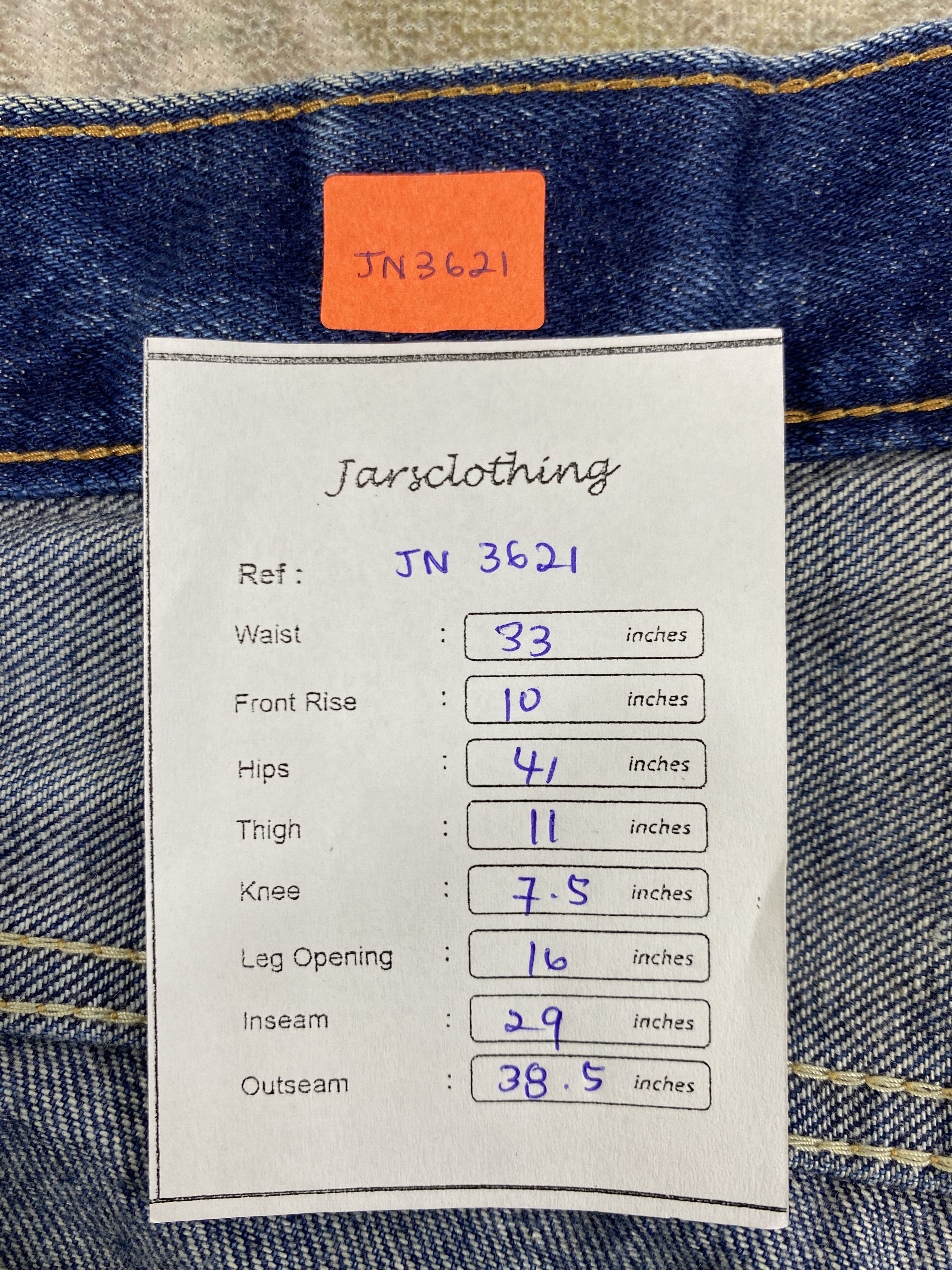 If Six Was Nine Distressed Blue Back Number Jeans 33x29 Denim- JN3621 Size US 33 - 8 Thumbnail