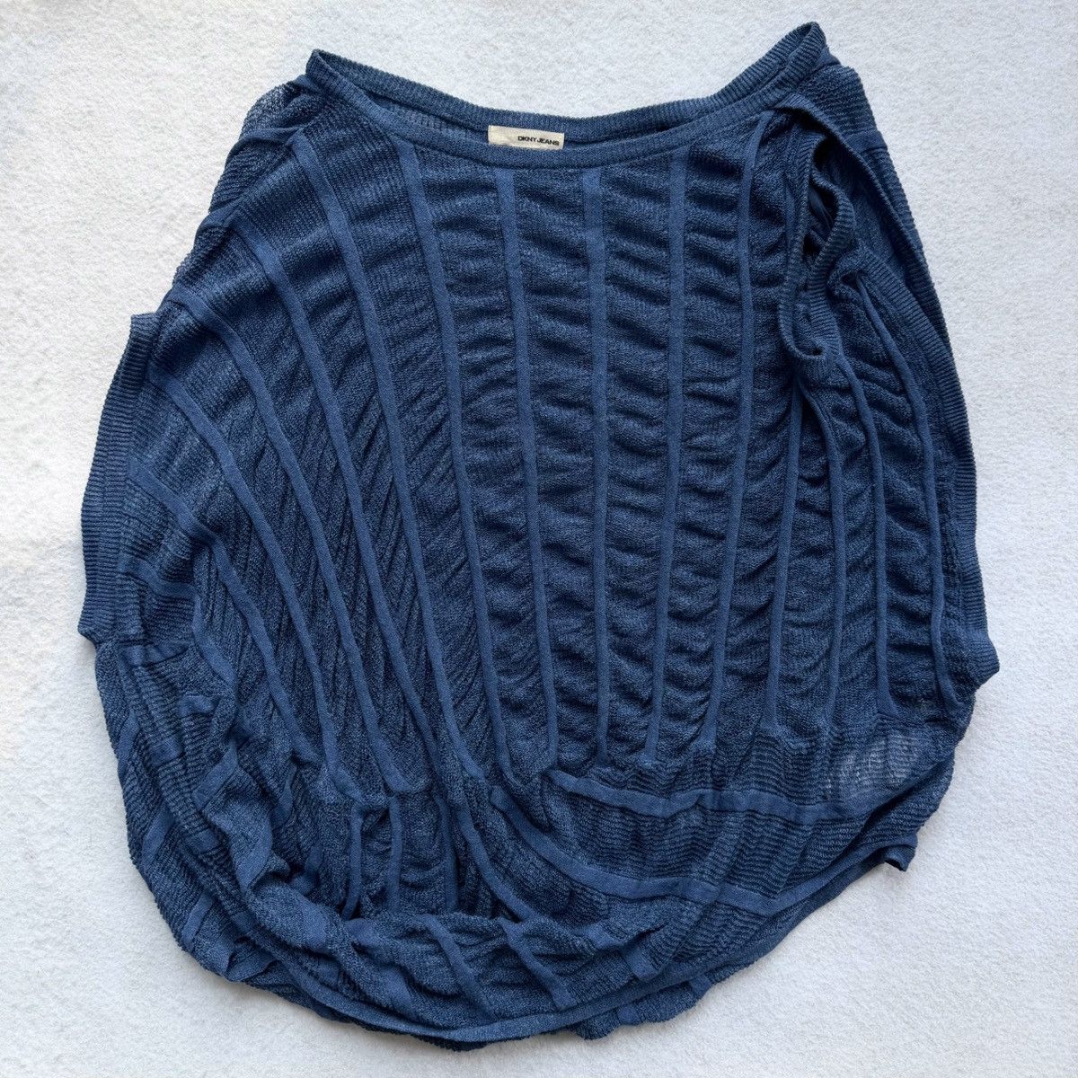 DKNY 2000s DKNY Asymmetrical Oversized Drape Knit Top Size US XS / EU 42 / 0 - 3 Thumbnail