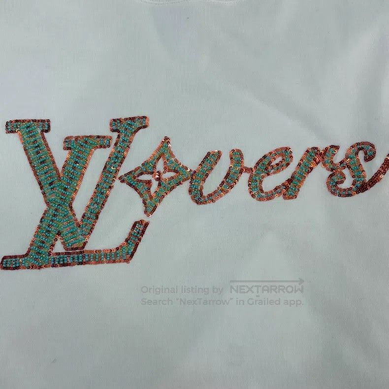 Louis Vuitton Louis Vuitton size 4l Rhinestone Logo Embroidery Crew Neck Size US M / EU 48-50 / 2 - 7 Thumbnail
