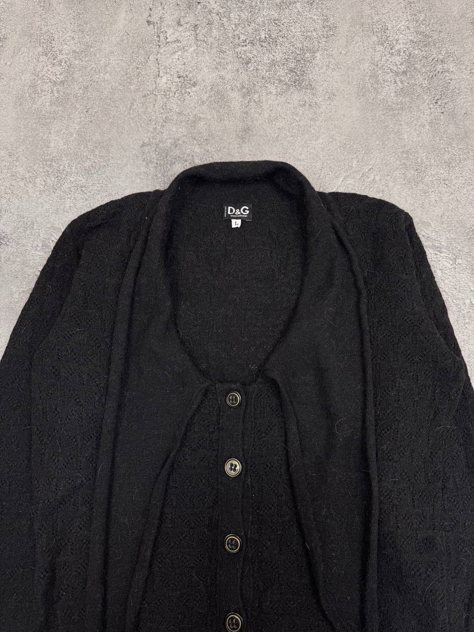 Dolce & Gabbana Dolce & Gabbana Dark Grey Button Knit Cardigan Sweater Size L / US 10 / IT 46 - 4 Thumbnail