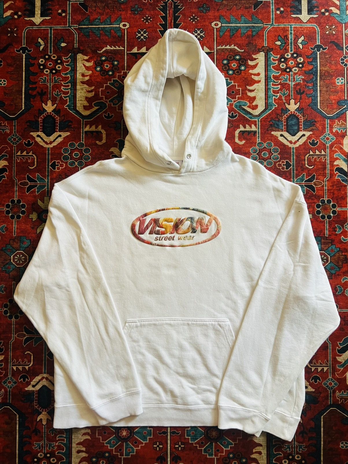Vision Streetwear Vision Streerwear White Pullover Hoodie Size US M / EU 48-50 / 2 - 2 Thumbnail