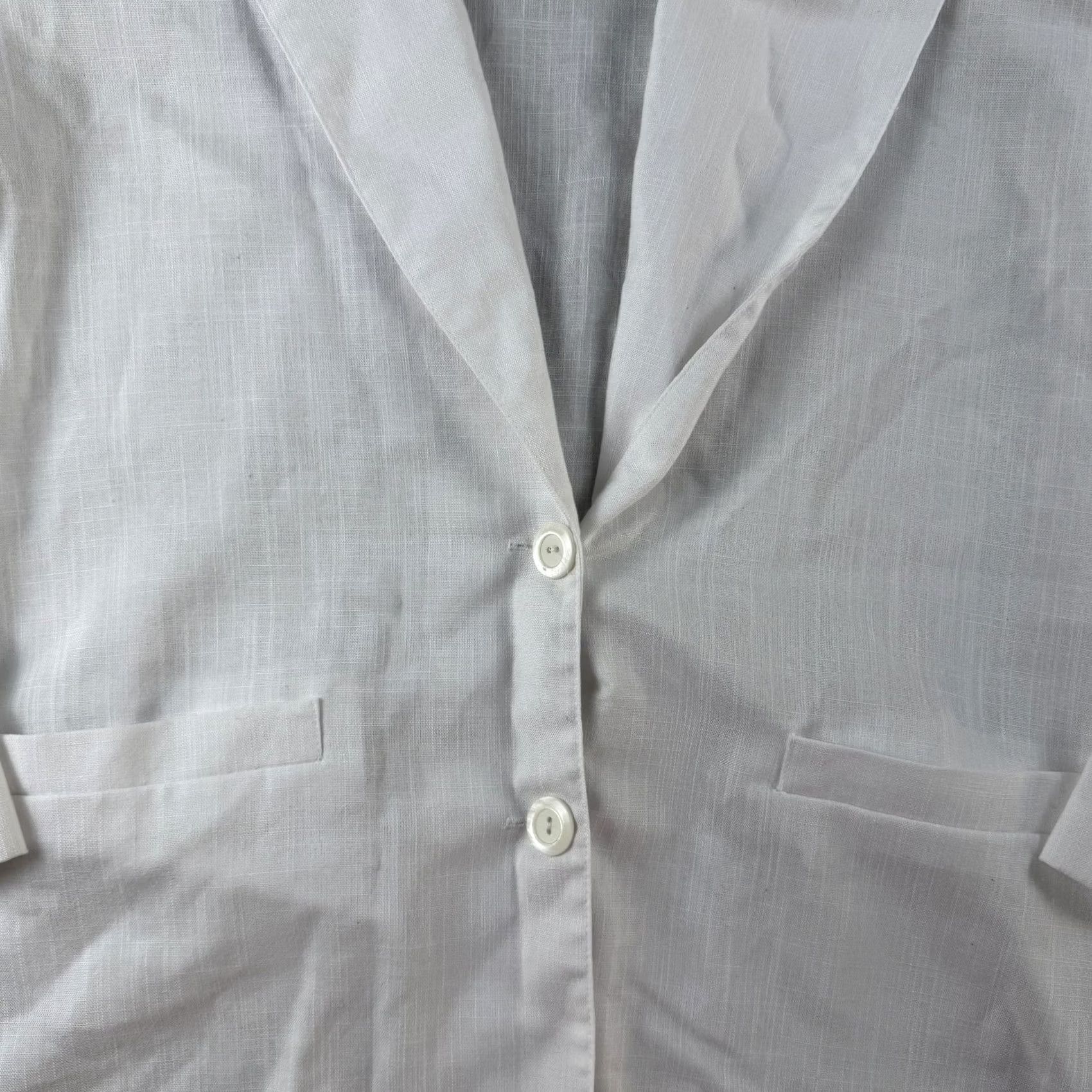 Vintage VINTAGE Alfred Dunner Blazer Jacket Womens 16 White Lightweight 2 Button USA Size XXL / US 16-18 / IT 52-54 - 2 Thumbnail