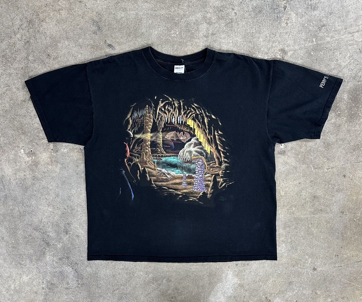 Anvil × Vintage Vintage 90s Wild Cotton Bat Animal Cave T-Shirt Size US XL / EU 56 / 4 - 1 Thumbnail