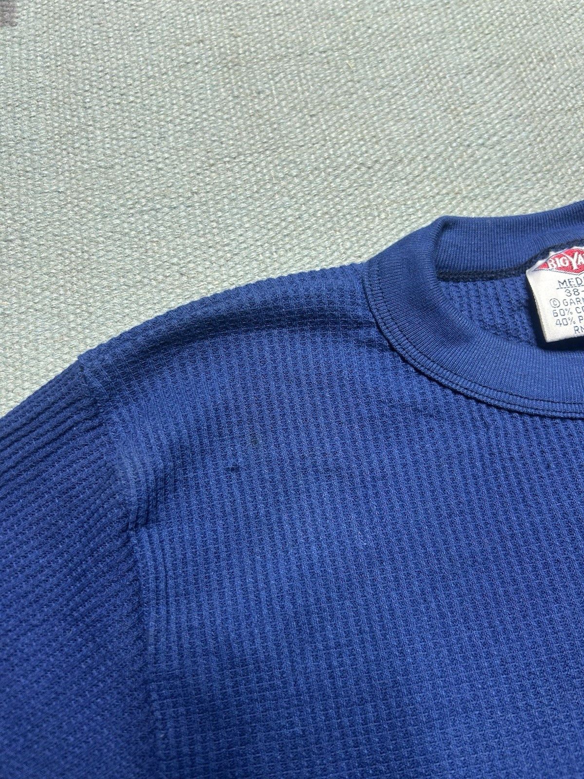 Vintage Vtg waffle knit thermal shirt Big Yank navy blue base medium Size US M / EU 48-50 / 2 - 4 Thumbnail