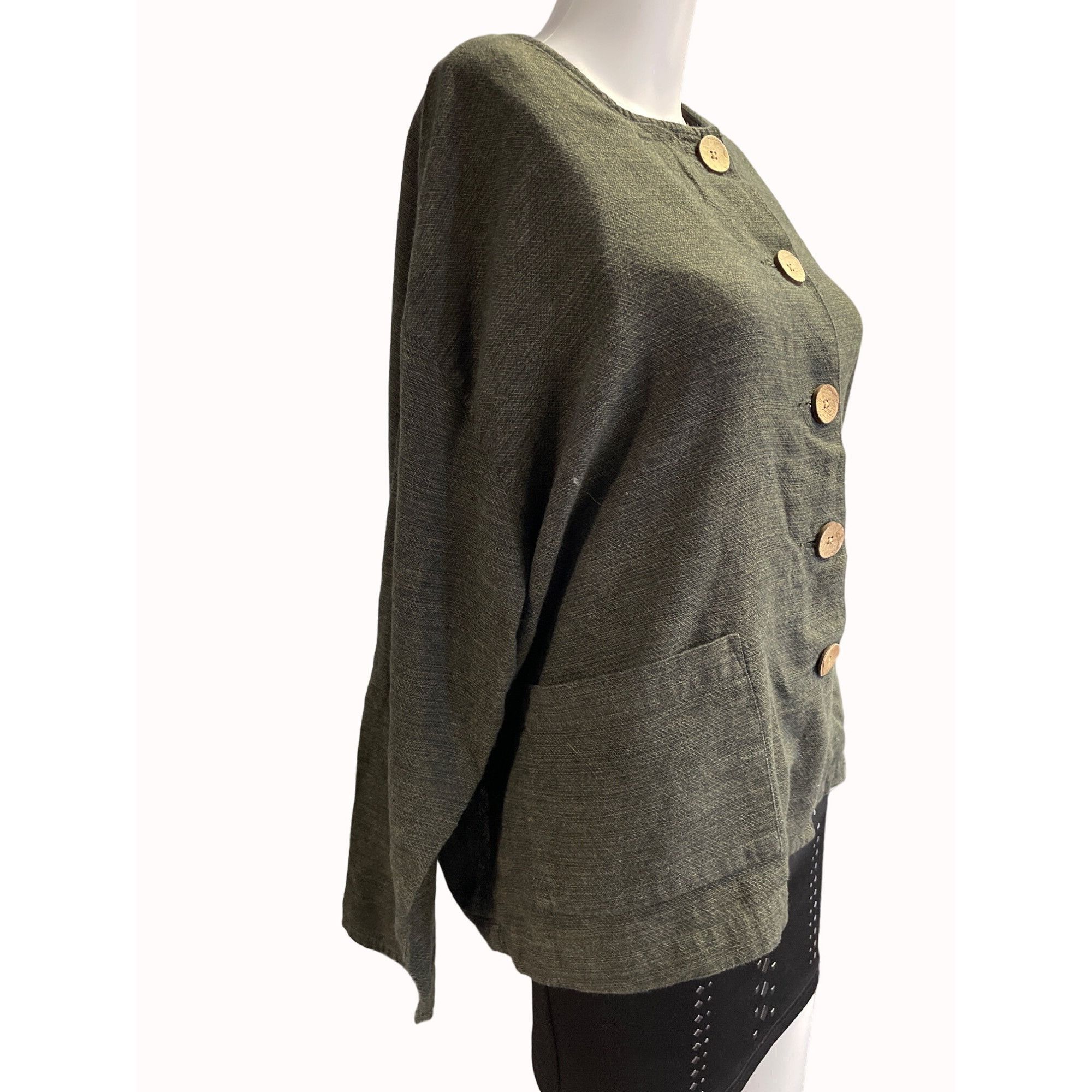 Other White Stag Womens Dark Green Button up Loose Fit Shirt Size Size XL / US 12-14 / IT 48-50 - 4 Thumbnail