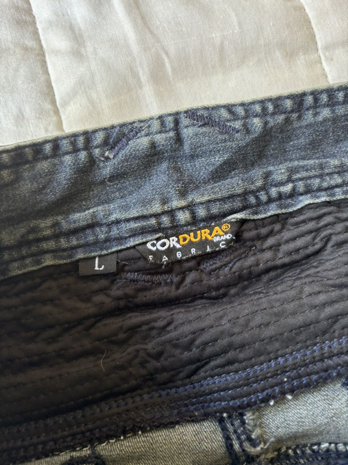 Issey Miyake 💥Vintage Moto Biker Jeans Reinforced Knee Panels Size US 32 / EU 48 - 11 Thumbnail