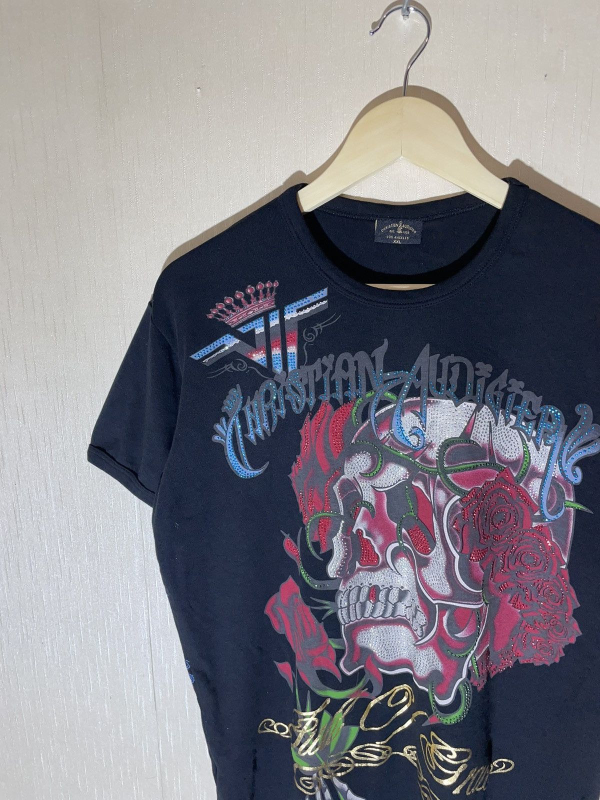 Christian Audigier × Ed Hardy × Vintage Christian Audigier Ed hardy Japanese streetwear T shirt Size US XL / EU 56 / 4 - 5 Thumbnail