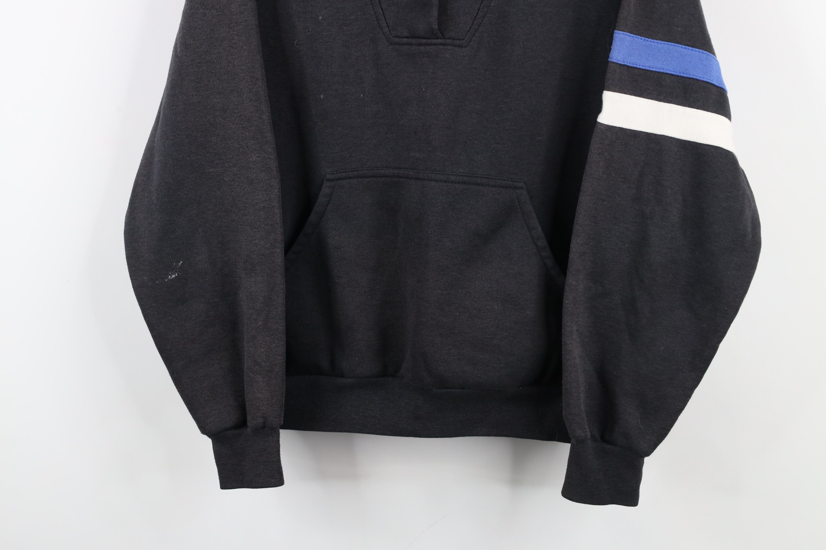 Vintage Vintage 70s 80s Blank Striped Snap Button Hoodie Sweatshirt Size US S / EU 44-46 / 1 - 3 Thumbnail