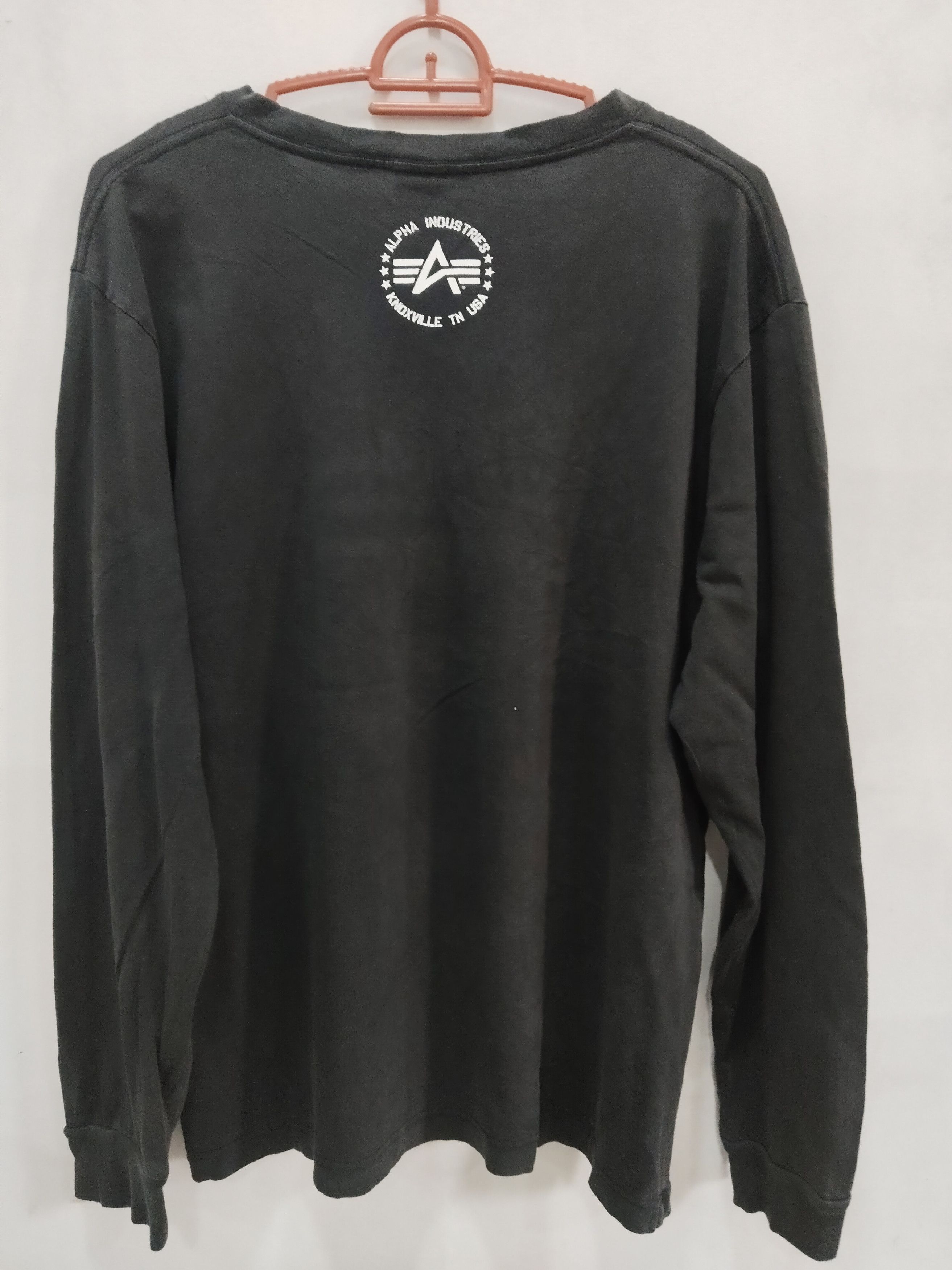 Alpha Industries × Vintage Vintage Alpha Industries Big Logo Long Sleeve Tshirt Size US L / EU 52-54 / 3 - 5 Thumbnail
