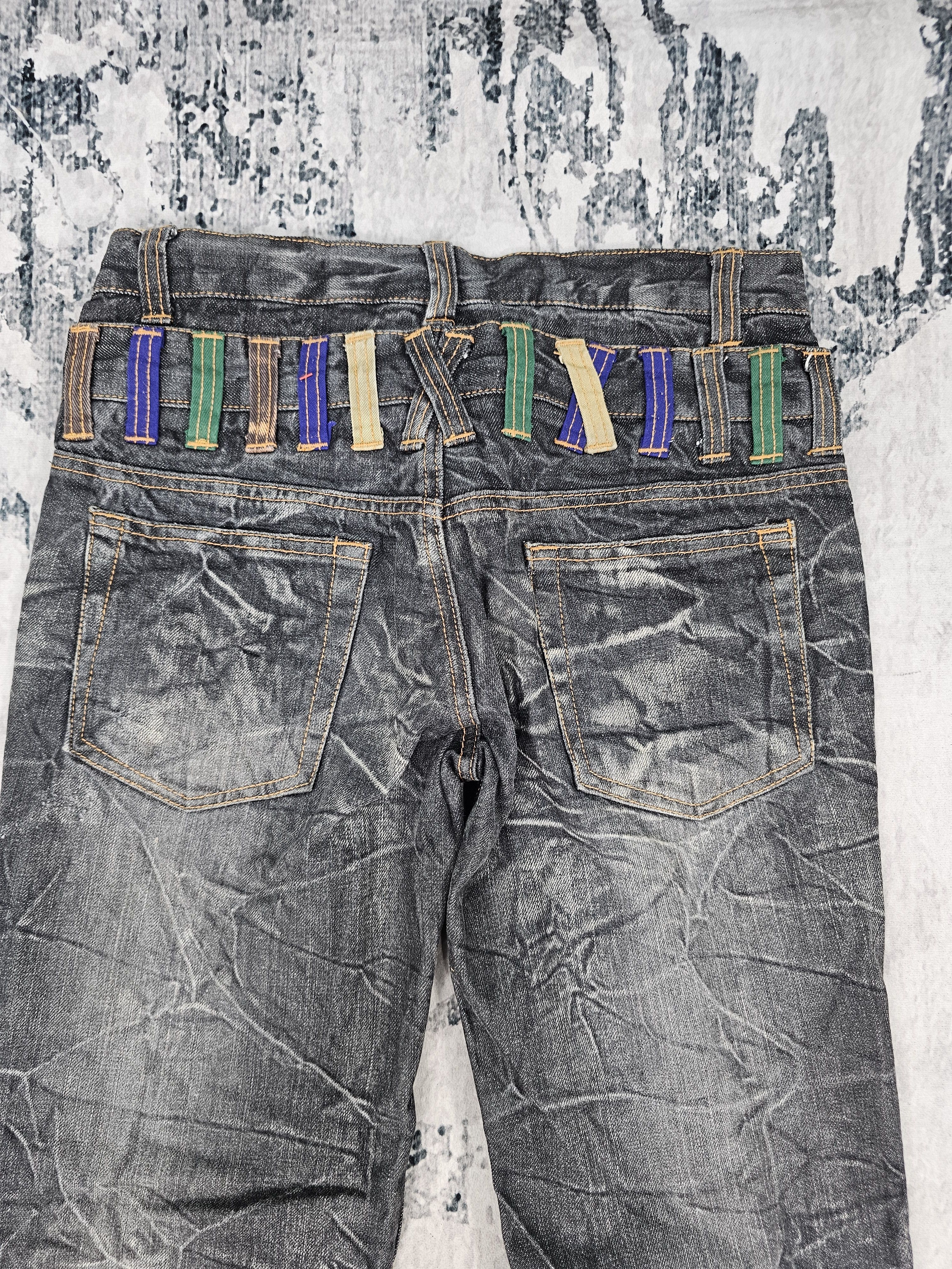 Japanese Brand NYLAUS CLOTHING Double Waist Punk Bondage Design Jean JB0262 Size US 30 / EU 46 - 10 Thumbnail