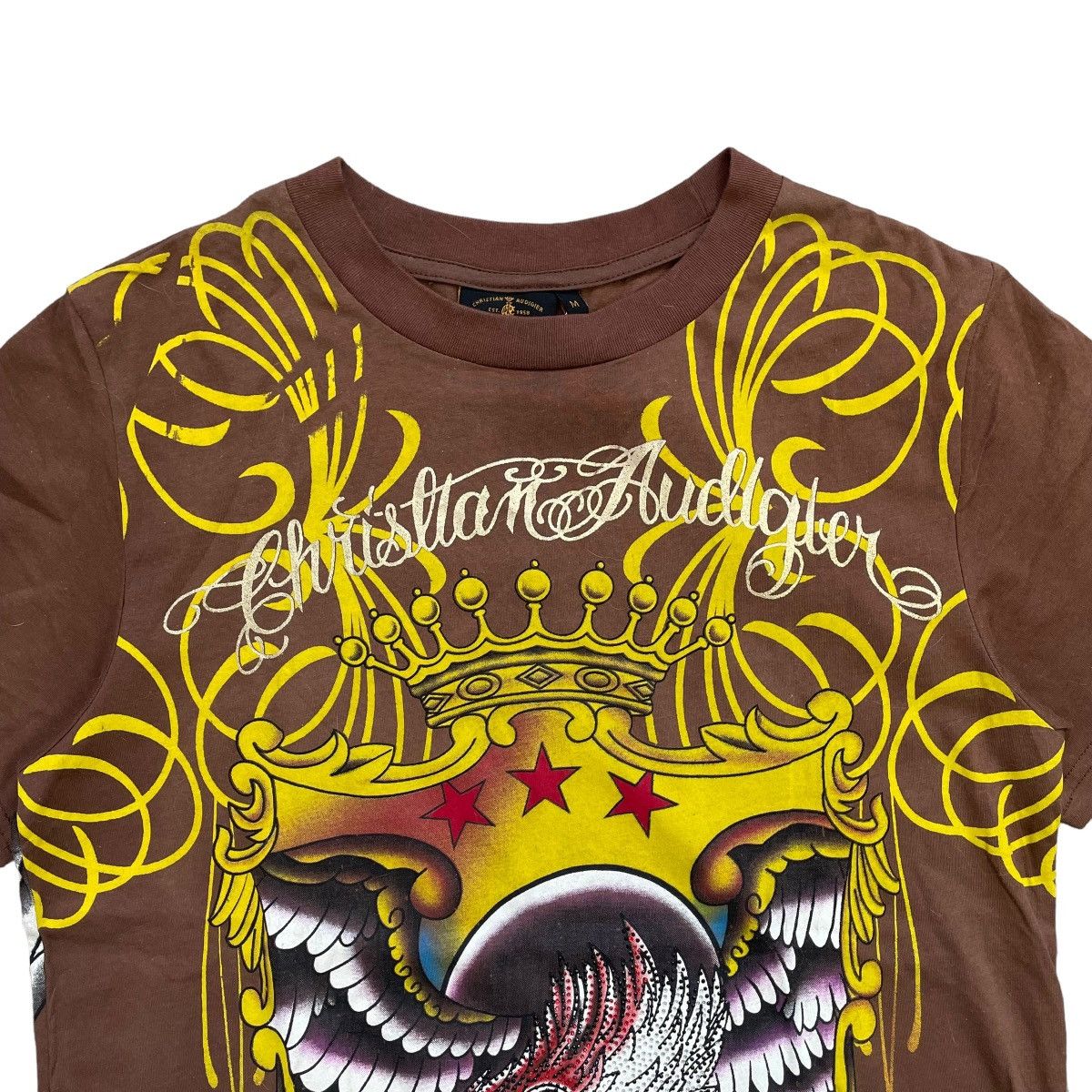 Christian Audigier × Ed Hardy × Vintage VINTAGE Y2K ED HARDY CHRISTIAN AUDIGIER SKULL T-SHIRT Size M / US 6-8 / IT 42-44 - 3 Thumbnail
