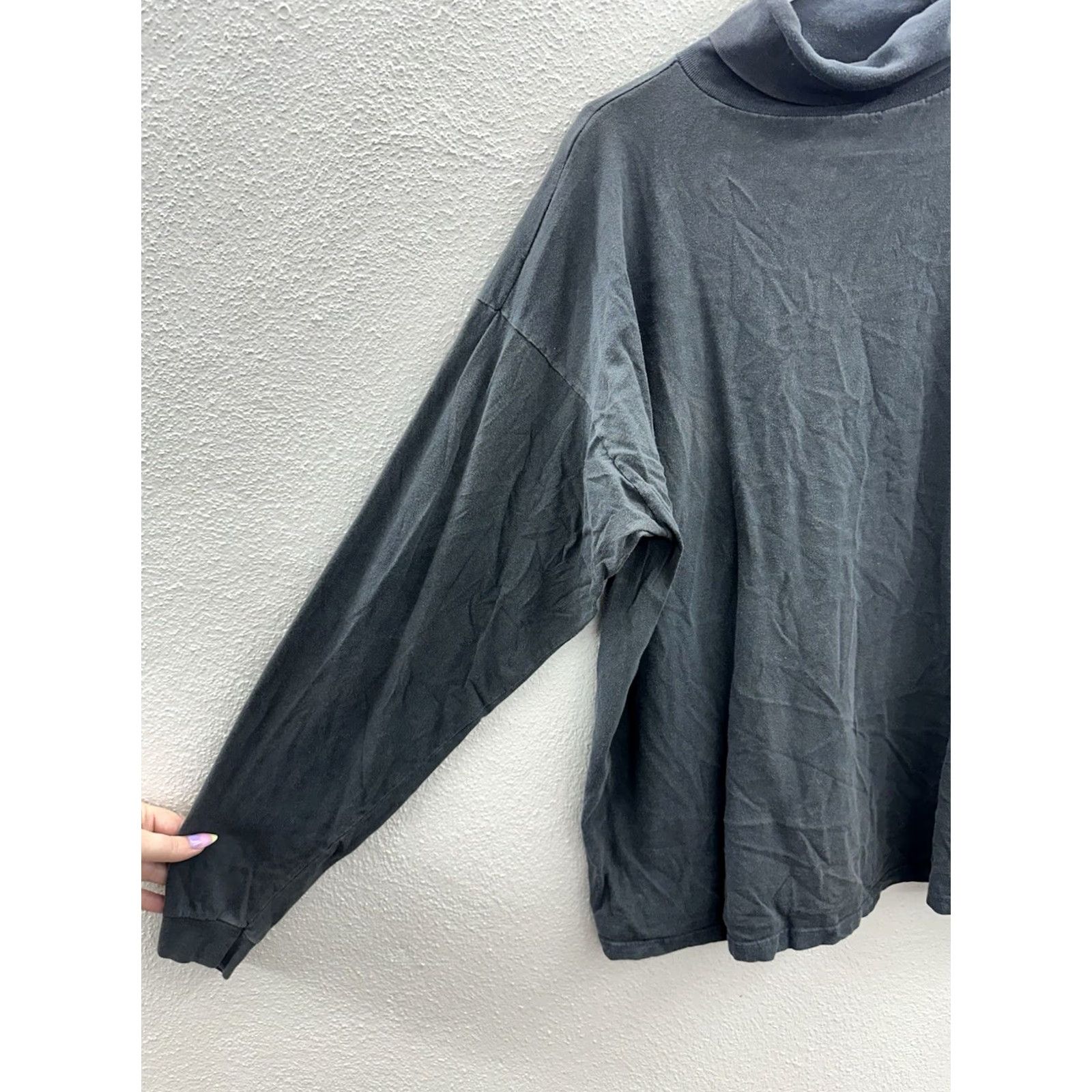 Vintage Womens Turtleneck Clothing Black Long Sleeve Vintage USA Made XL B Way 34th Street Shirts Holiday Editions Knit Cotton Regular Size T-Shirt Mens? Size XL / US 12-14 / IT 48-50 - 2 Thumbnail