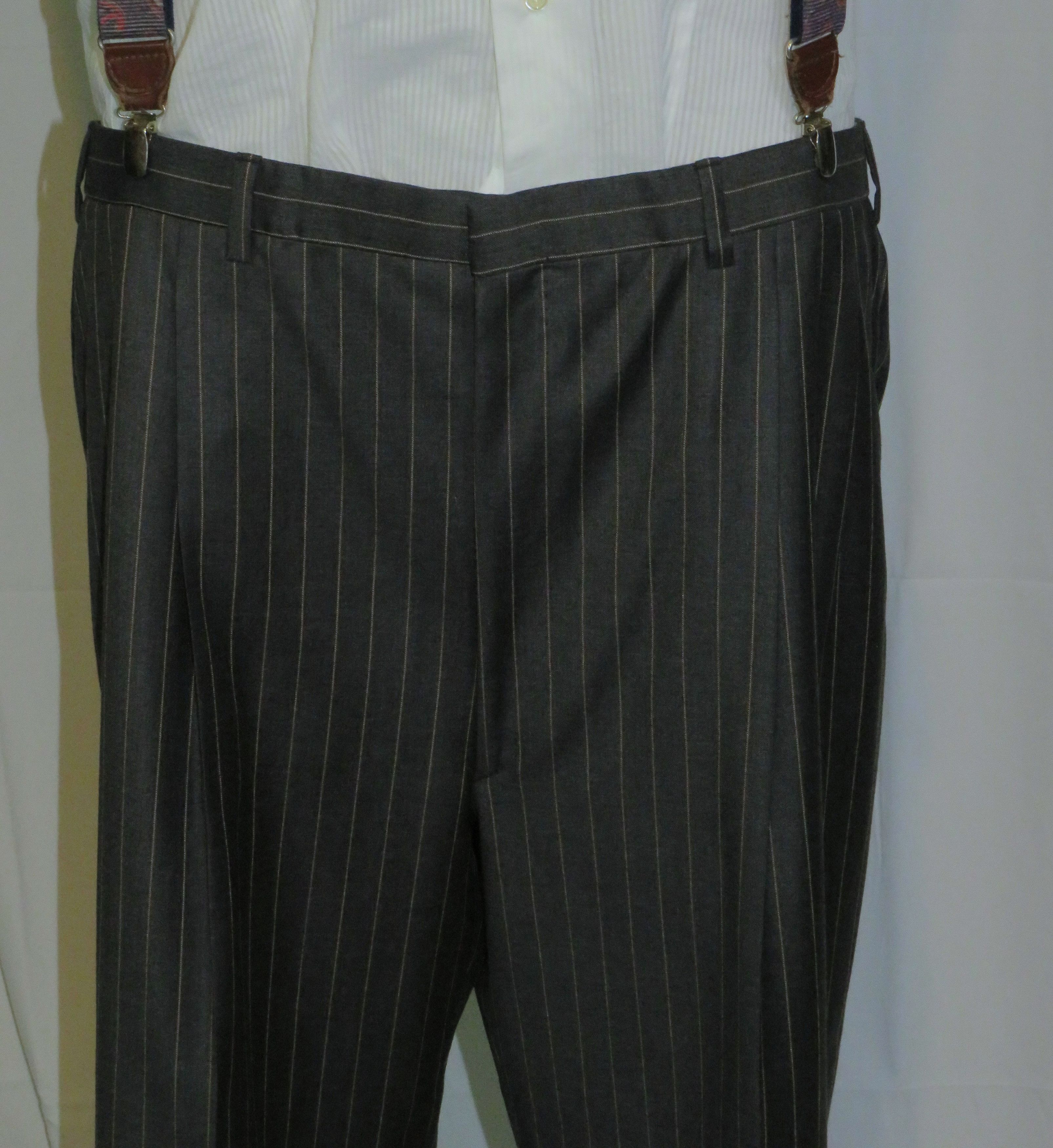 Brioni Pincio Super 150 Charcoal Stripe Two Button Suit 46L Size 46L - 16 Thumbnail