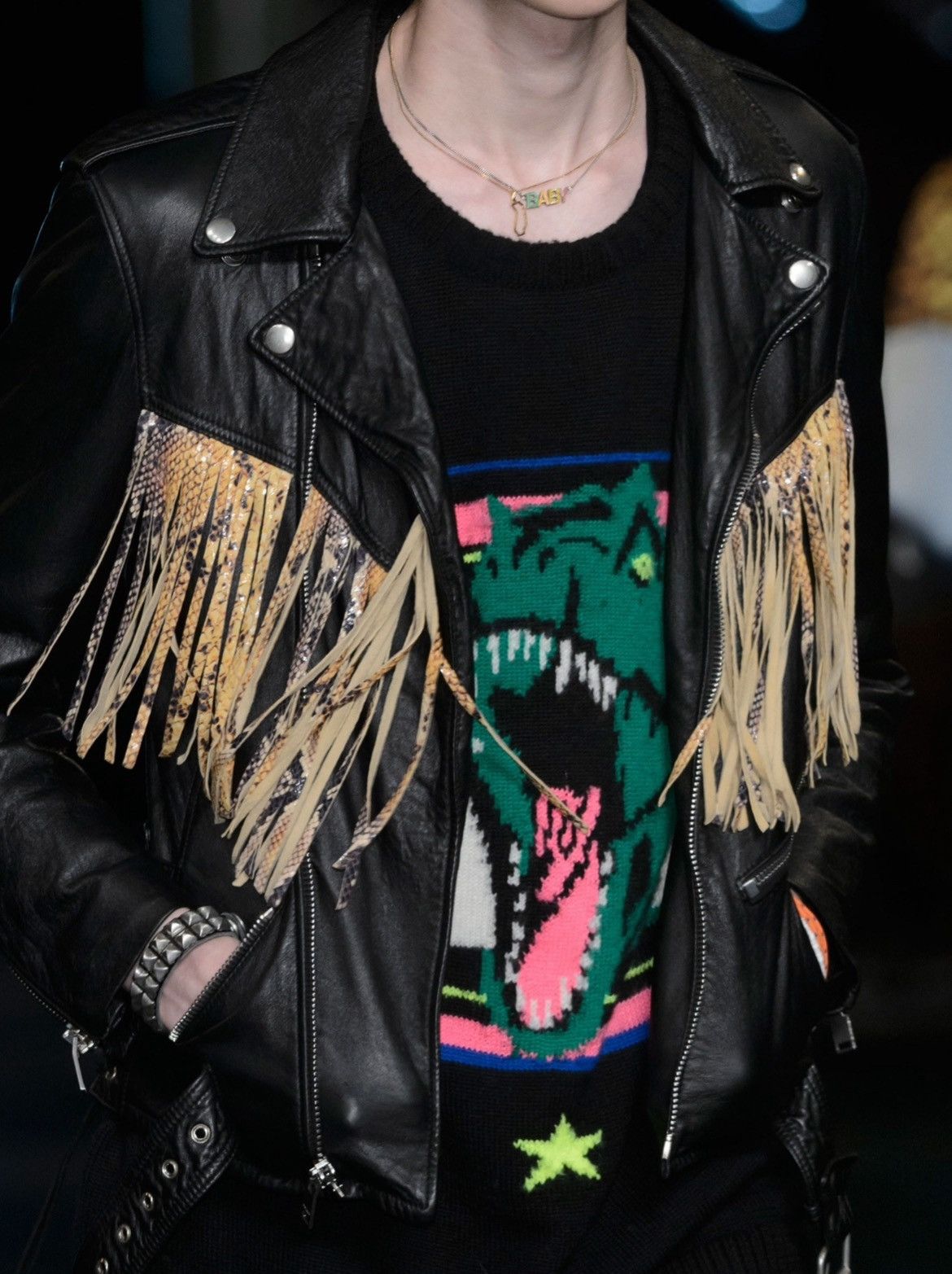 Hedi Slimane × Saint Laurent Paris 16SS T-Rex Jumper sz XS Size US XS / EU 42 / 0 - 10 Thumbnail