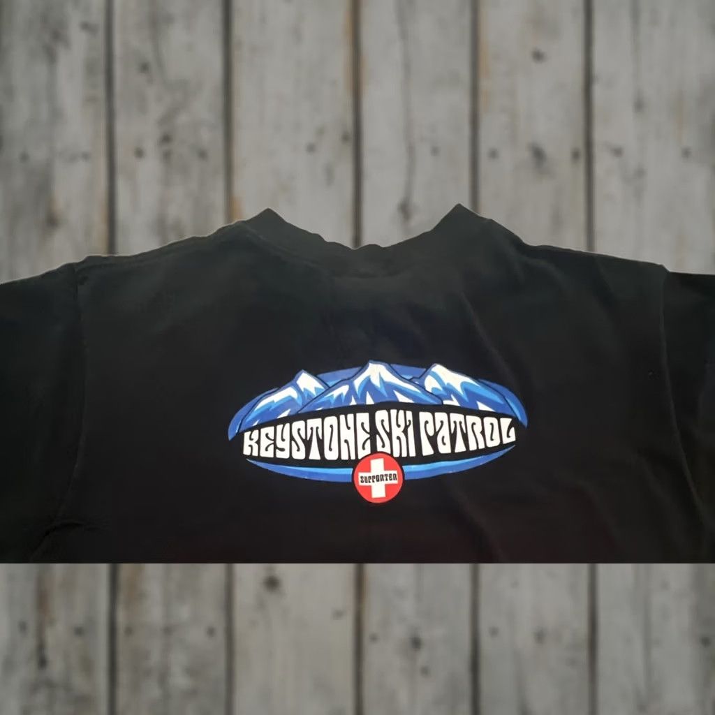 Anvil Keystone Ski Patrol supporter T Shirt Men’s M Black Graphics Double Sided Anvil Shirt Size US M / EU 48-50 / 2 - 1 Thumbnail
