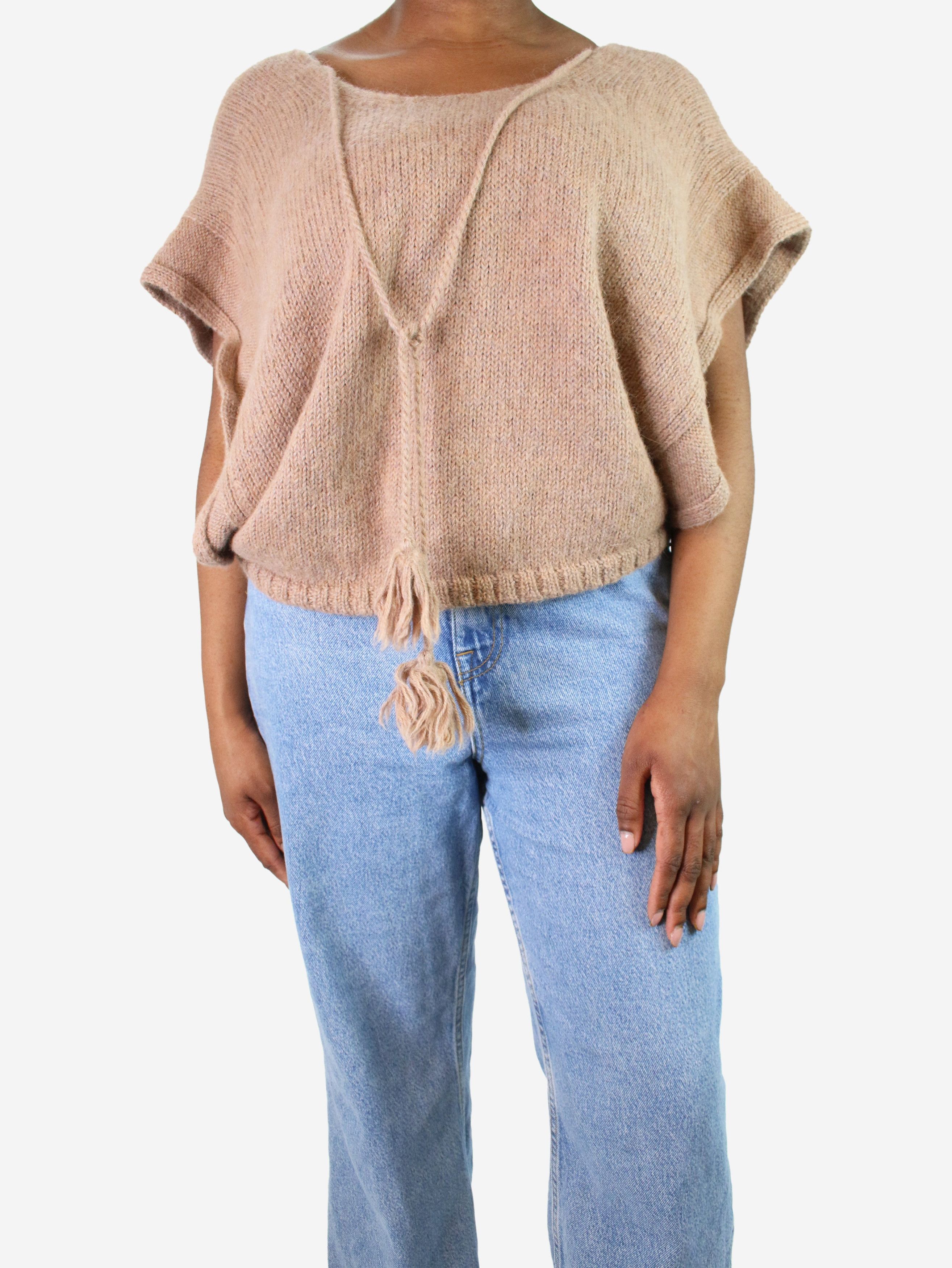 image of Joseph Beige Alpaca Jumper - Size Uk 4, Women's