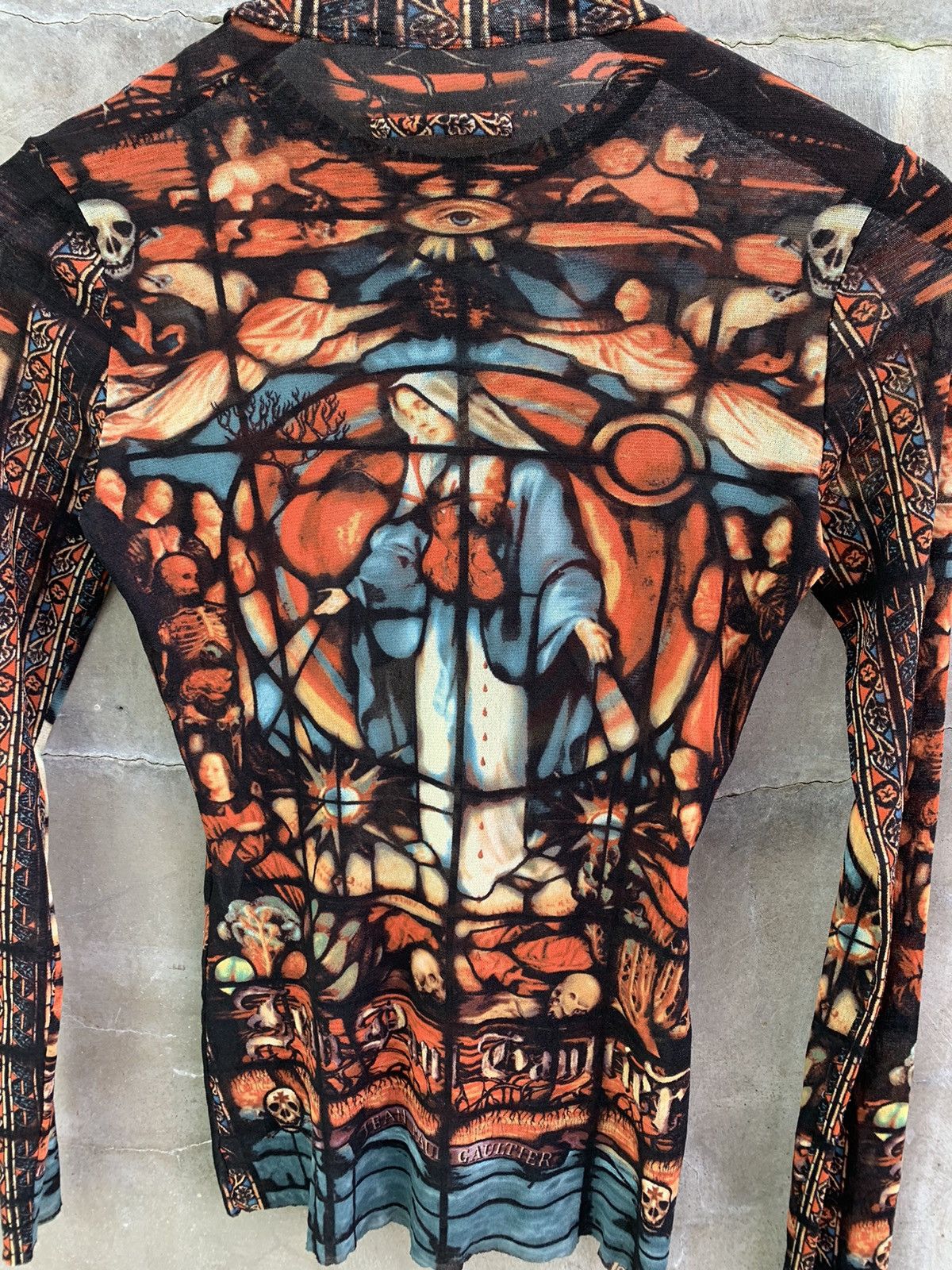 Jean Paul Gaultier AW98 Cathedral Mesh Tattoo Top Size S / US 4 / IT 40 - 11 Thumbnail