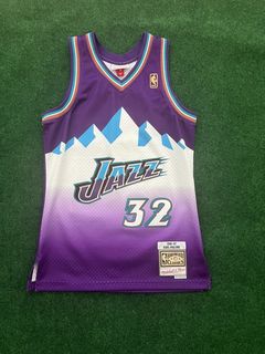 Vintage Utah Jazz Karl Malone Authentic Reebok Jersey Size Mens 48