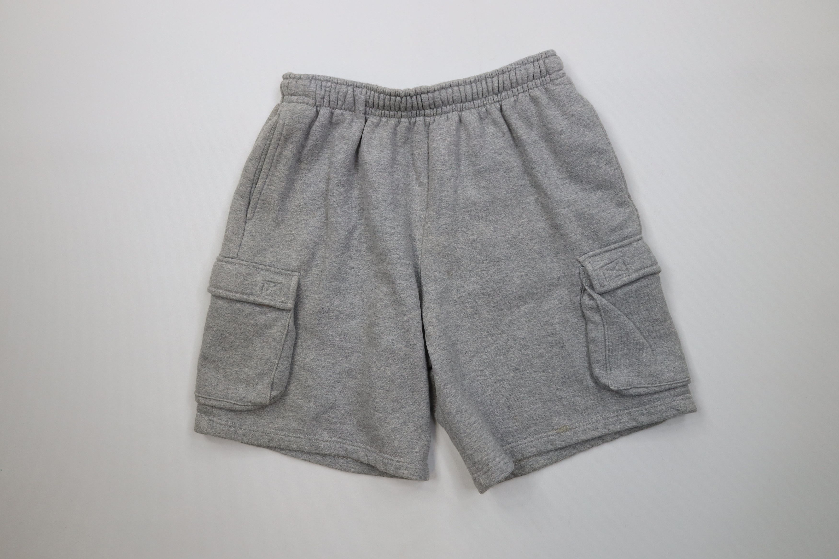 Vintage Vintage 90s Y2K Streetwear Blank Sweatpants Cargo Shorts Size US 36 / EU 52 - 1 Thumbnail