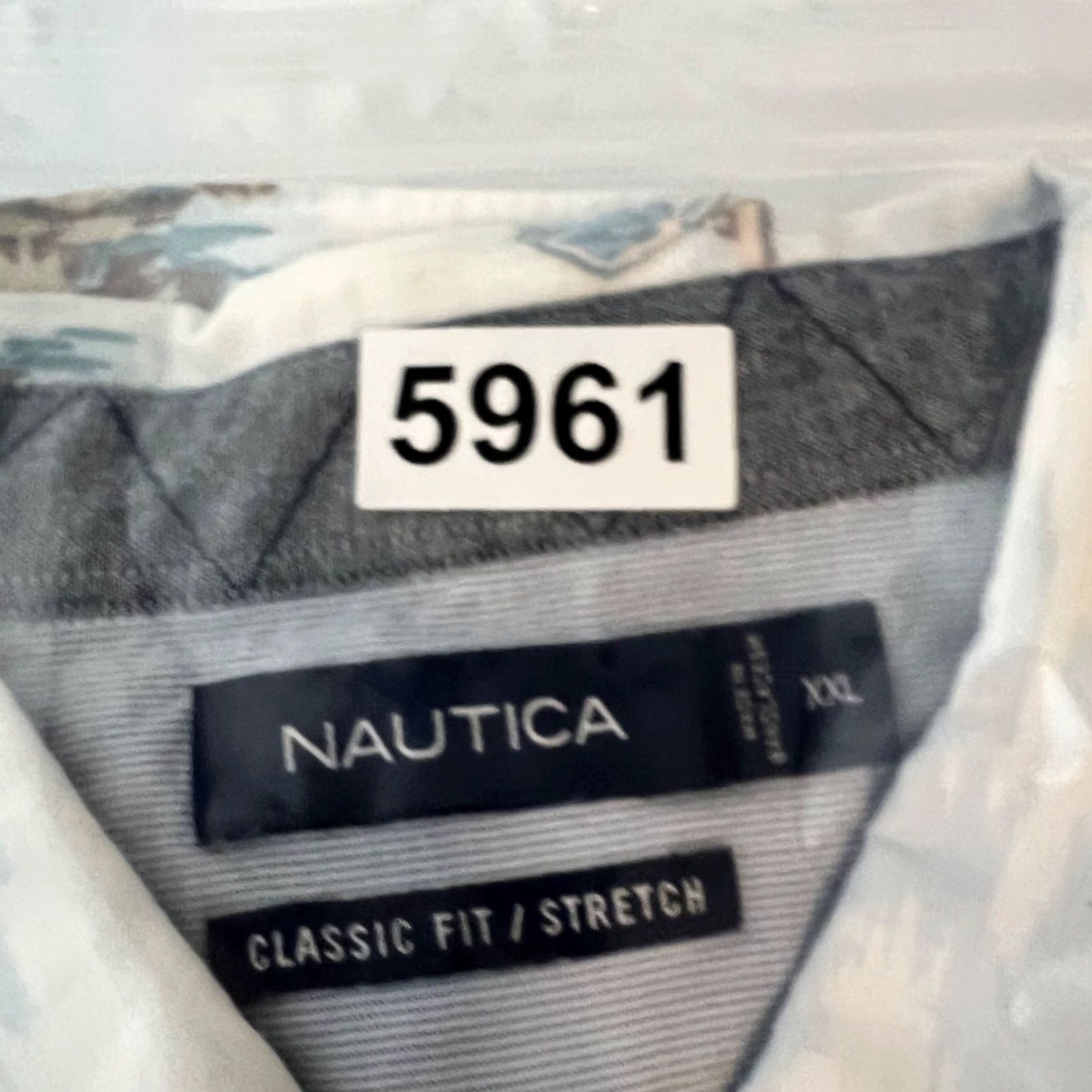 Nautica Nautica Mens Size XXL Classic Fit Stretch Coastal Scene Short Sleeve Shirt Size US XXL / EU 58 / 5 - 8 Thumbnail