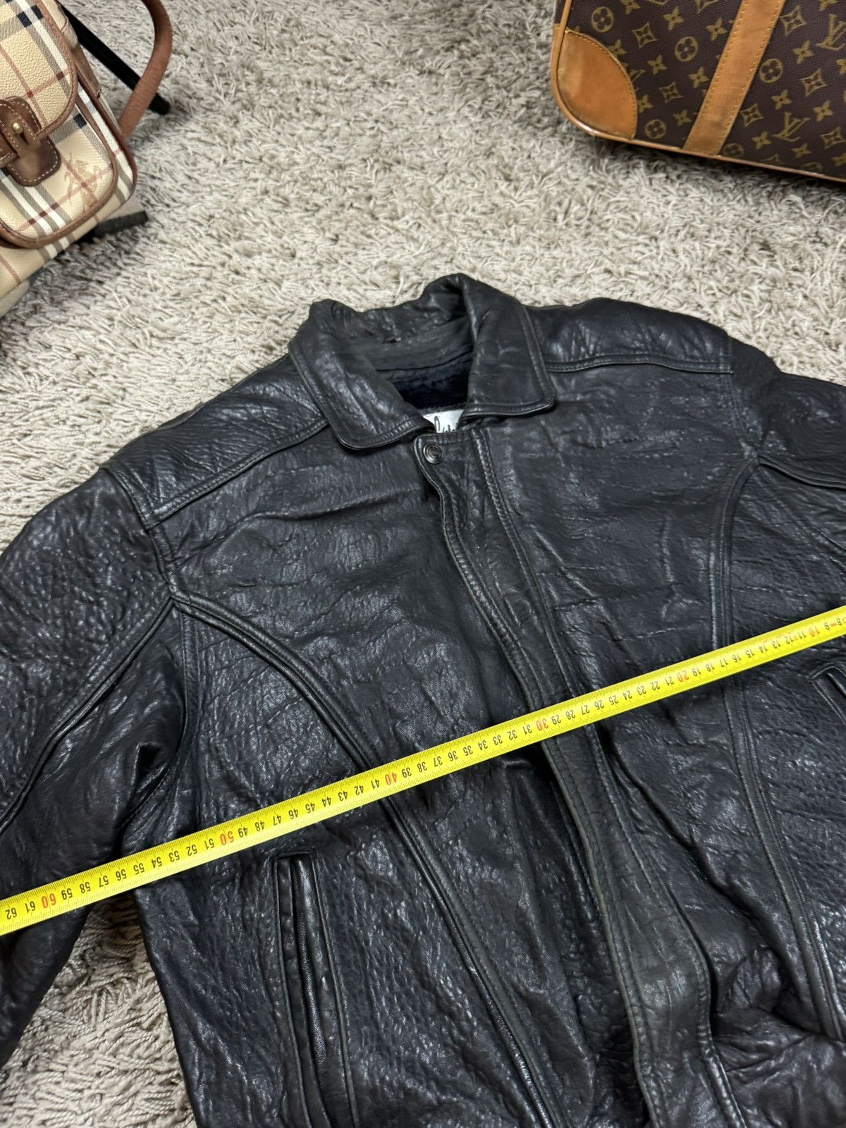 Vintage Vintage leather bomber jacket 90s original retro casual item Size US M / EU 48-50 / 2 - 4 Thumbnail