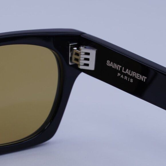 Saint Laurent Paris Saint Laurent SL402 010 Sunglasses Black Square Frame Size ONE SIZE - 8 Thumbnail