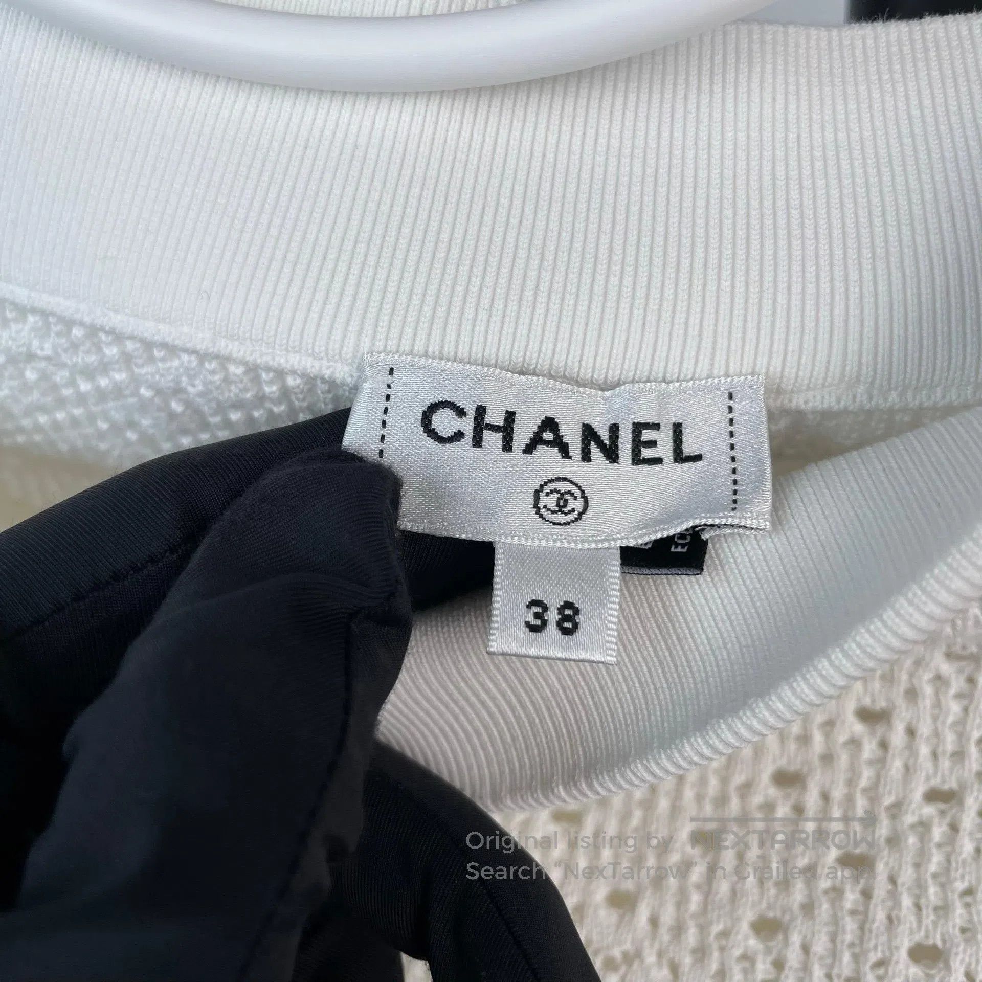 Chanel Chanel Pink and White Lace Knit Vest Half Skirt| Size 37" - 6 Thumbnail