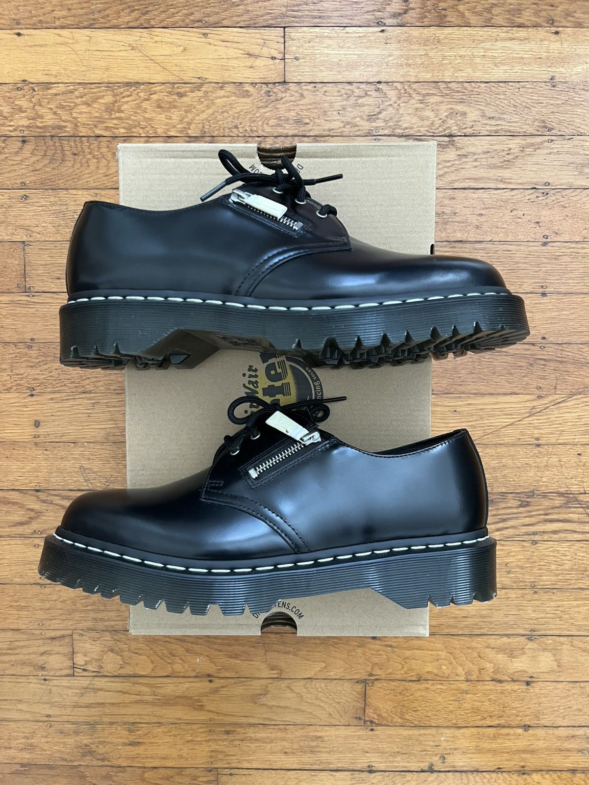 Martens 1461 Zip Bex White Stitch