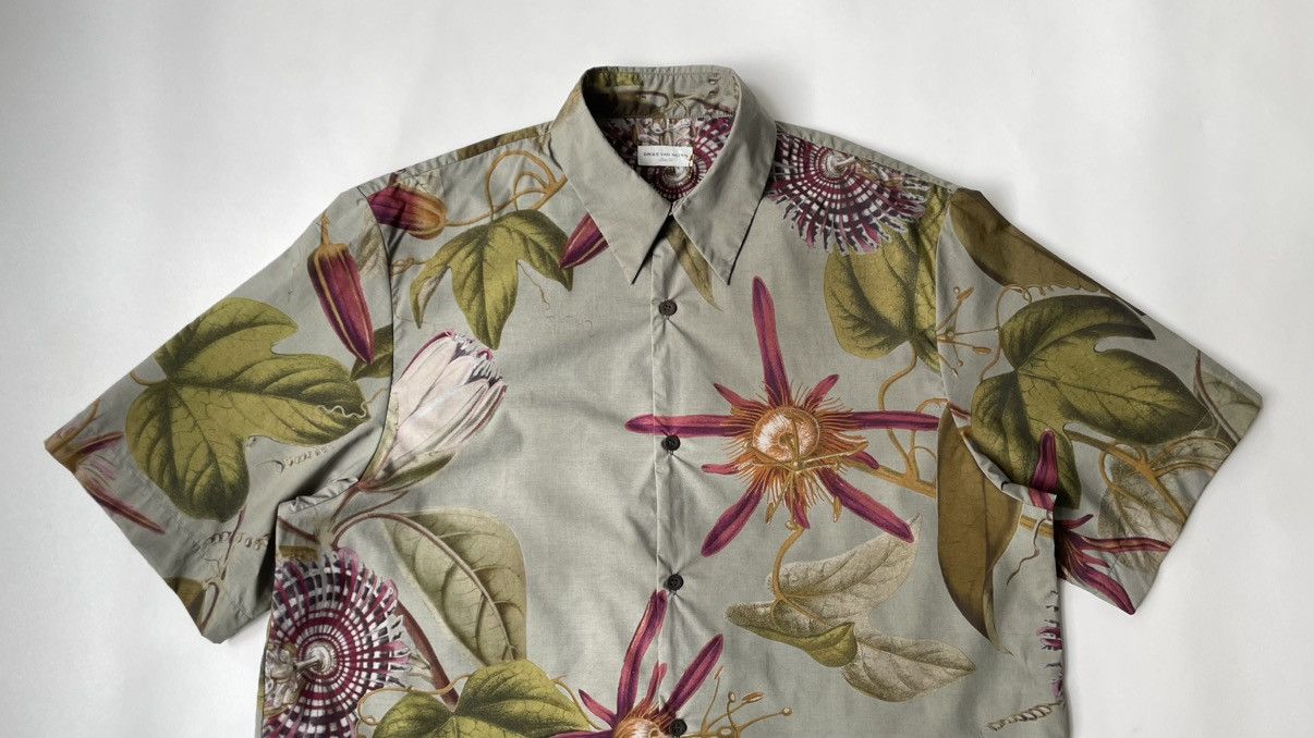 Dries Van Noten A/W 23 ‘Botanical Print’ Short Sleeve Shirt Size US M / EU 48-50 / 2 - 2 Thumbnail