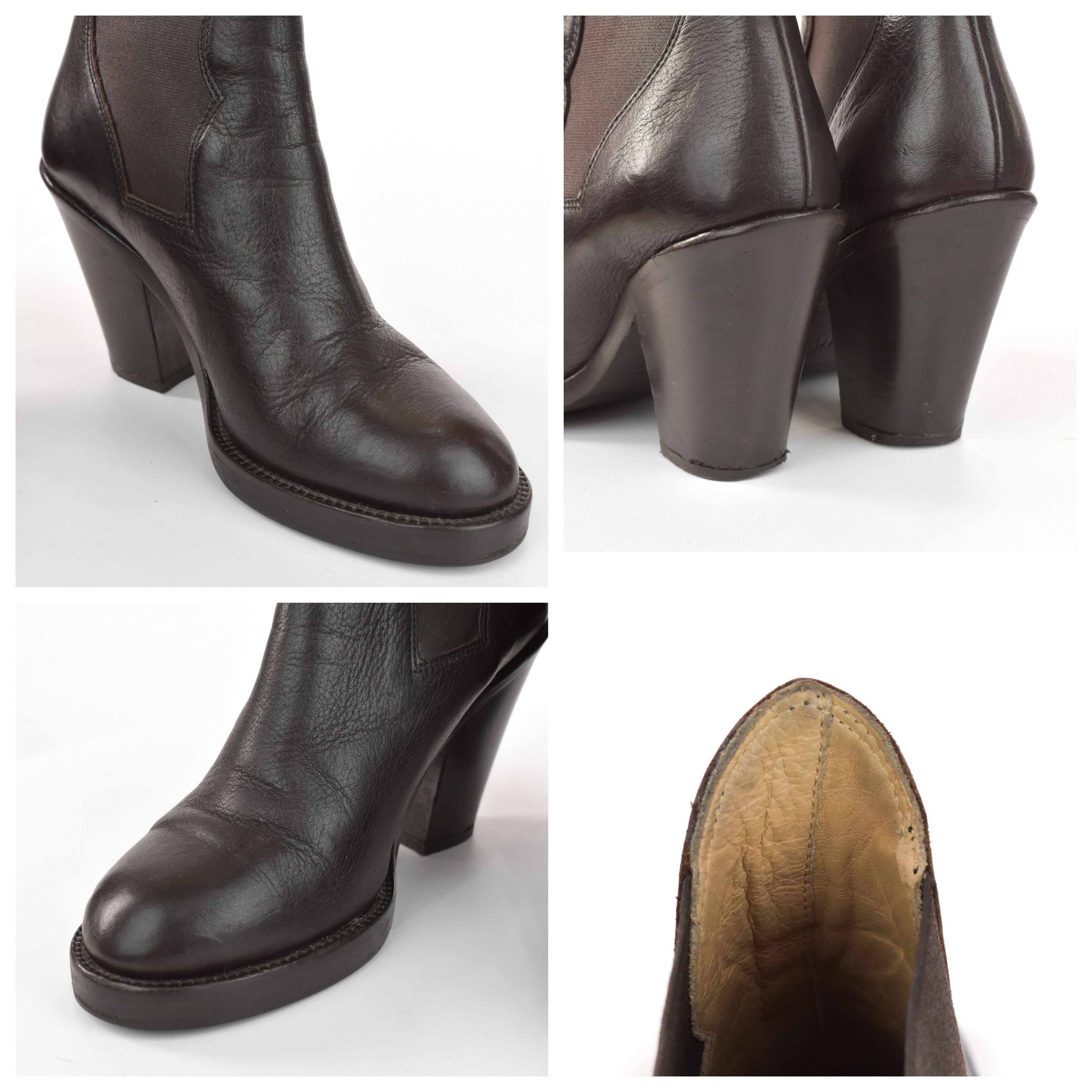 Acne Studios ACNE STUDIOS High Heel Chelsea Ankle Boots Leather Shoes Size US 7 / IT 37 - 11 Thumbnail