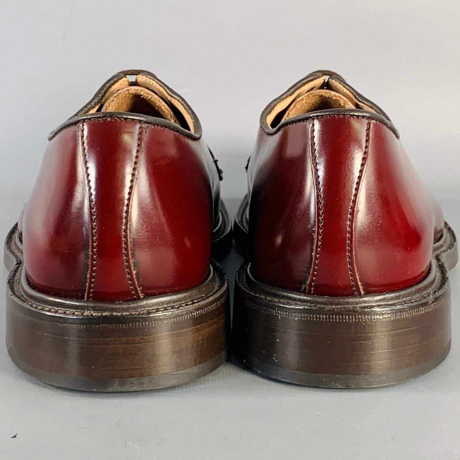 Tricker's TRICKER'S LONDON Bookbinder Leather Derby Lace-Up Shoes Size US 8 / EU 41 - 3 Thumbnail