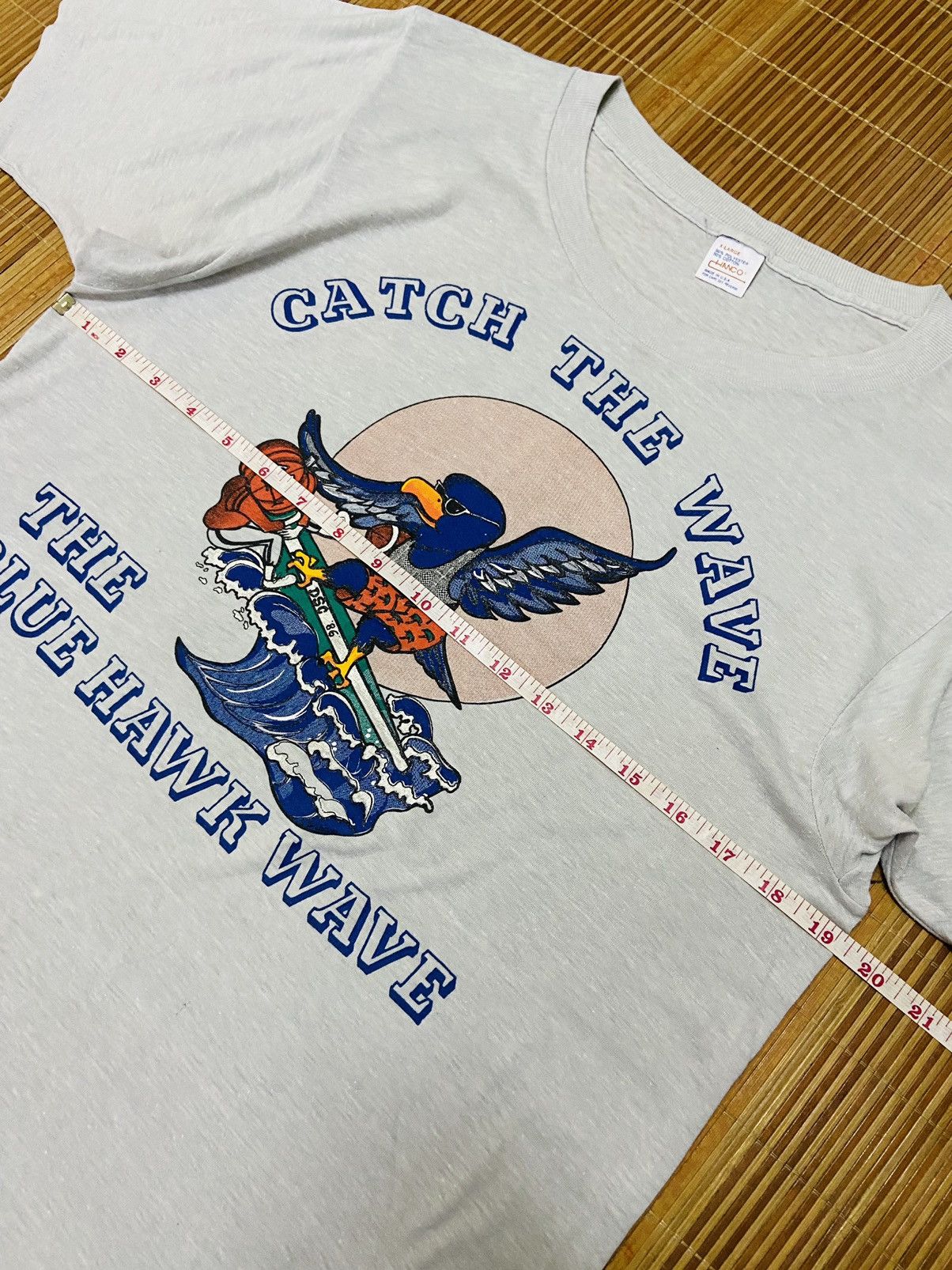 Vintage VINTAGE THE BLUE HAWK WAVE TEE Size US XL / EU 56 / 4 - 5 Thumbnail