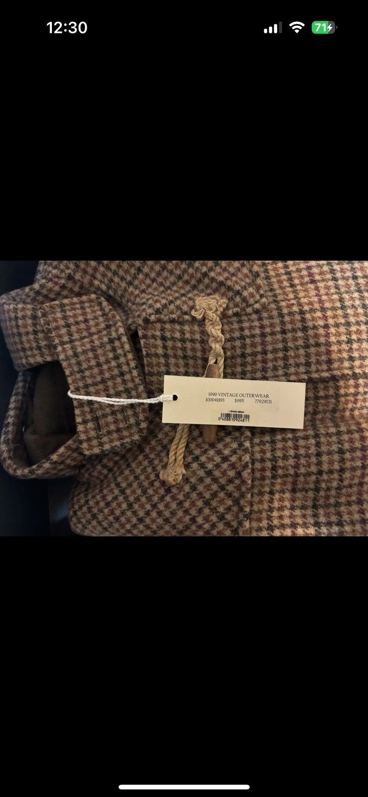 Polo Ralph Lauren Ralph Lauren VTG - 1990 Houndstooth Duffel Coat - Size M Size US M / EU 48-50 / 2 - 2 Thumbnail