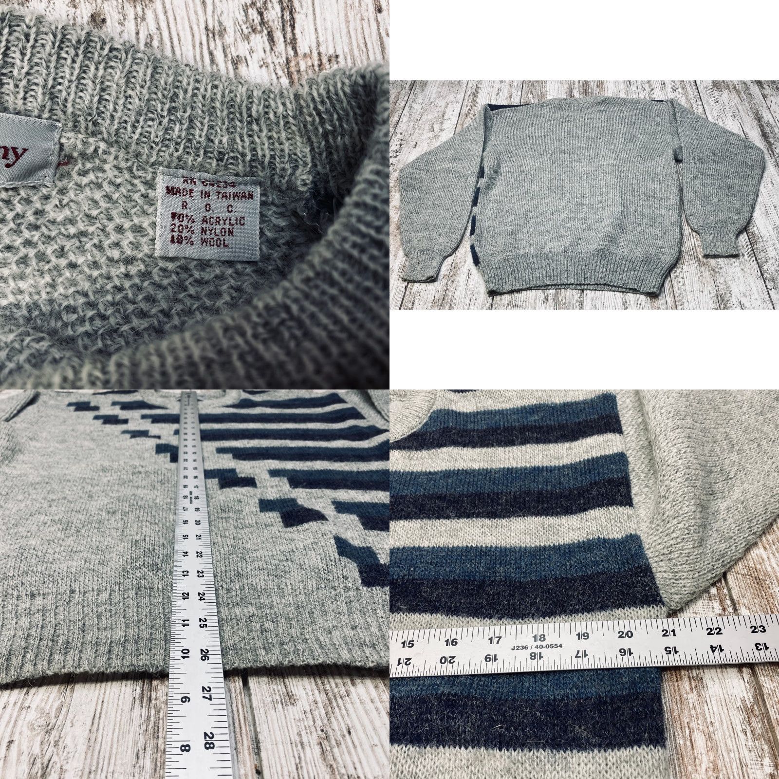 Vintage VINTAGE Peter Anthony Knit Sweater Mens Size Large Wool Blend Crew Neck 7401 Size US L / EU 52-54 / 3 - 8 Thumbnail
